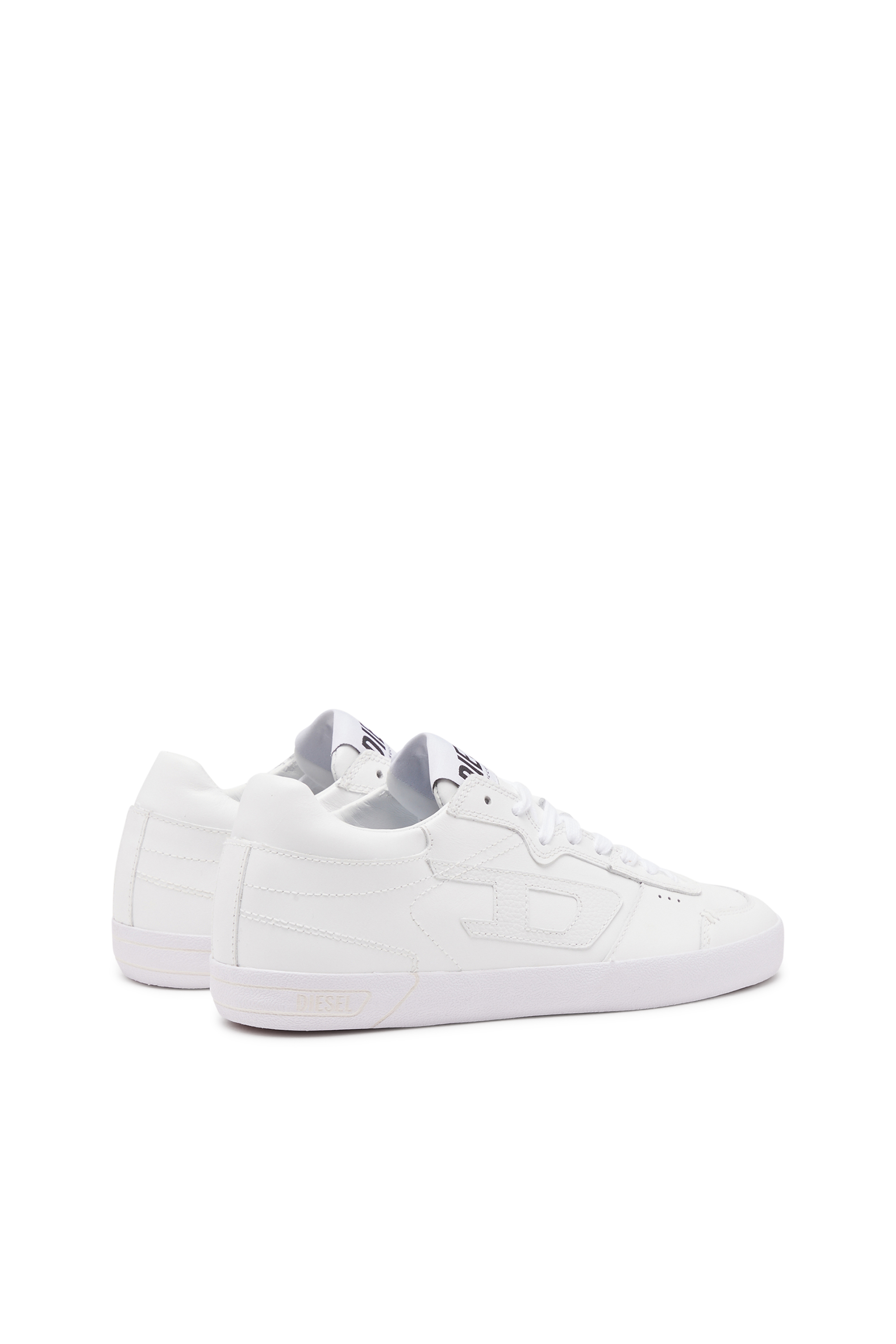 Diesel - S-LEROJI LOW, Man's S-Leroji Low-Low-top leather sneakers with D branding in White - 3