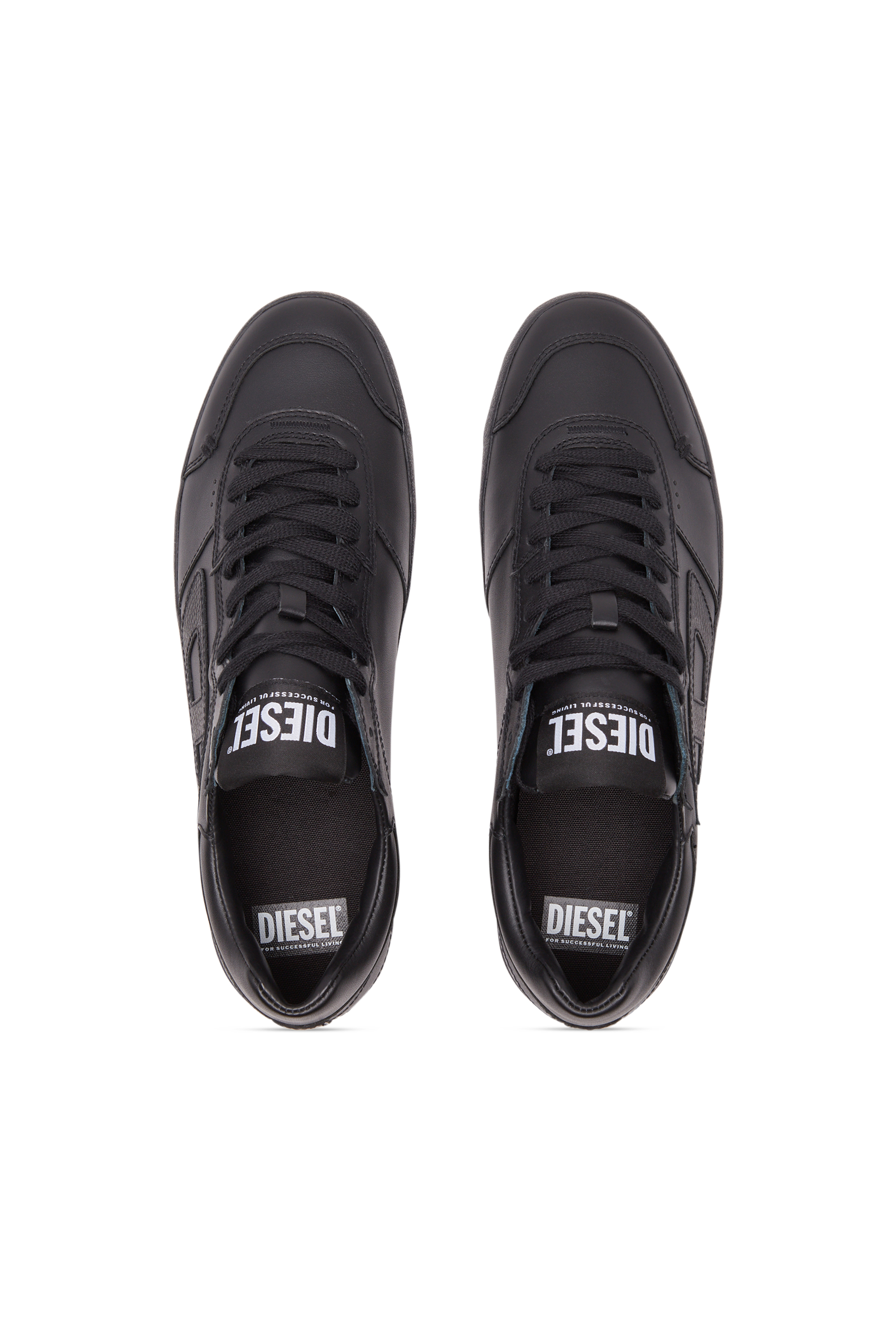 Diesel - S-LEROJI LOW, Man's S-Leroji Low-Low-top leather sneakers with D branding in Black - 5