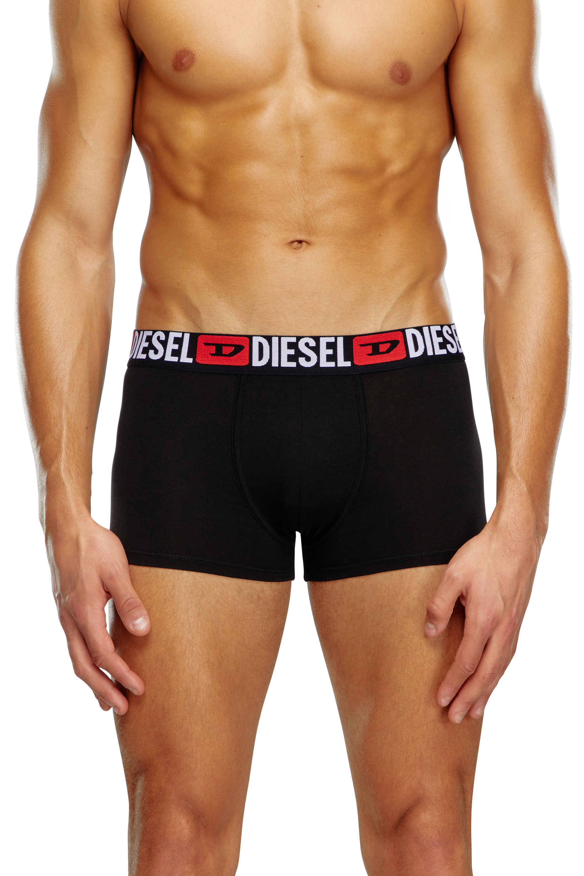 Diesel - UMBX-DAMIENTHREEPACK, Man Three-pack of all-over logo waist boxers in Multicolor - Image 2