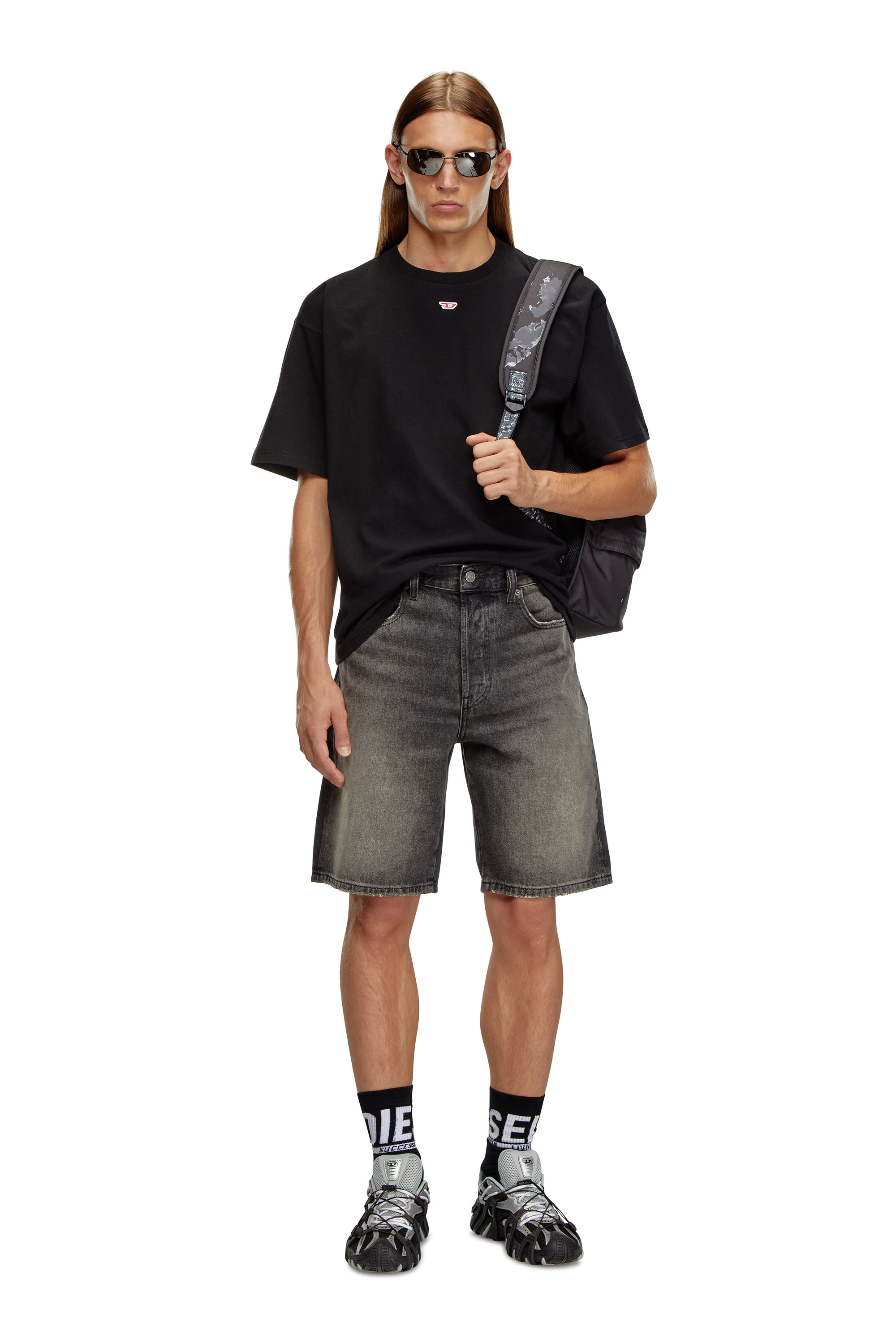 Diesel - REGULAR-SHORT, Man Denim shorts in Black - Image 2