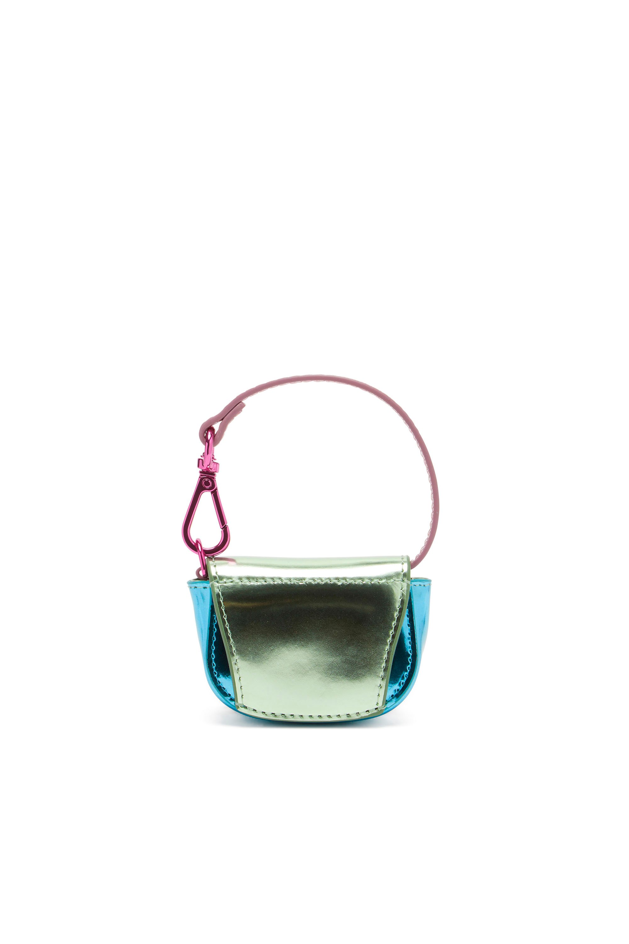 Diesel - 1DR XXS, Woman Iconic bag charm in mirror leather in Green - Image 2