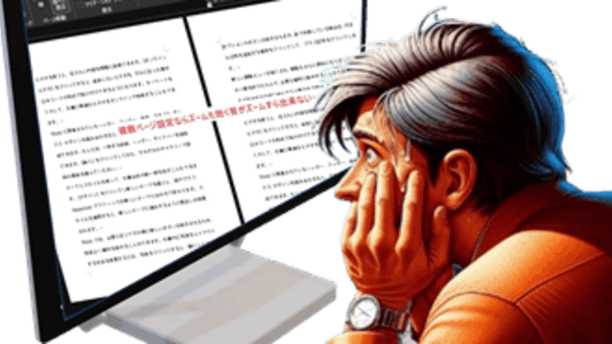 Word文書の表示ページが2ページに並んでるけど…ズームすら出来ない！？