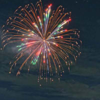 奈良県広陵町 大垣内立山祭の打上花火