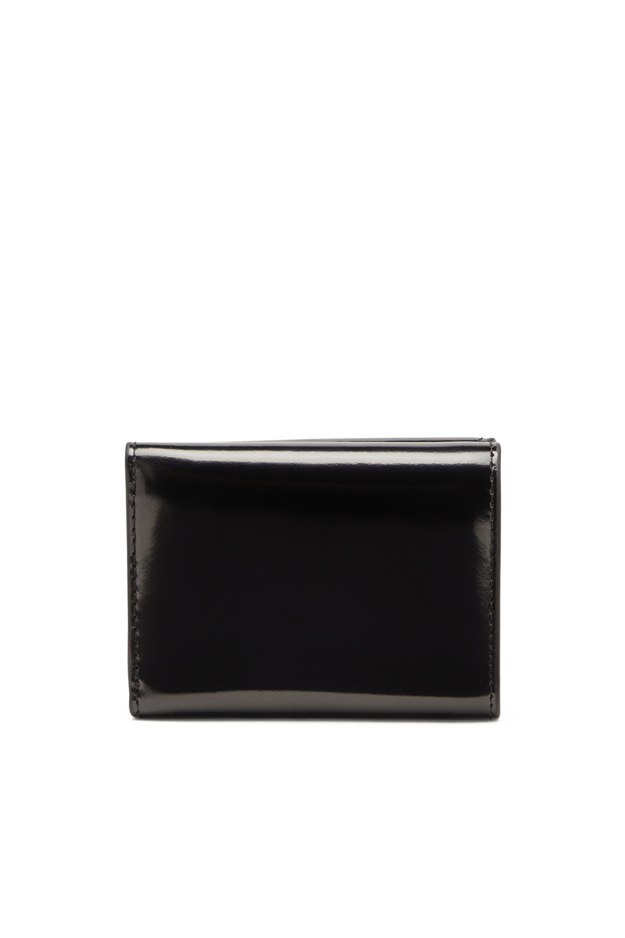 Diesel - 1DR TRI FOLD COIN XS II, Woman Tri-fold wallet in mirrored leather in Black - Image 3