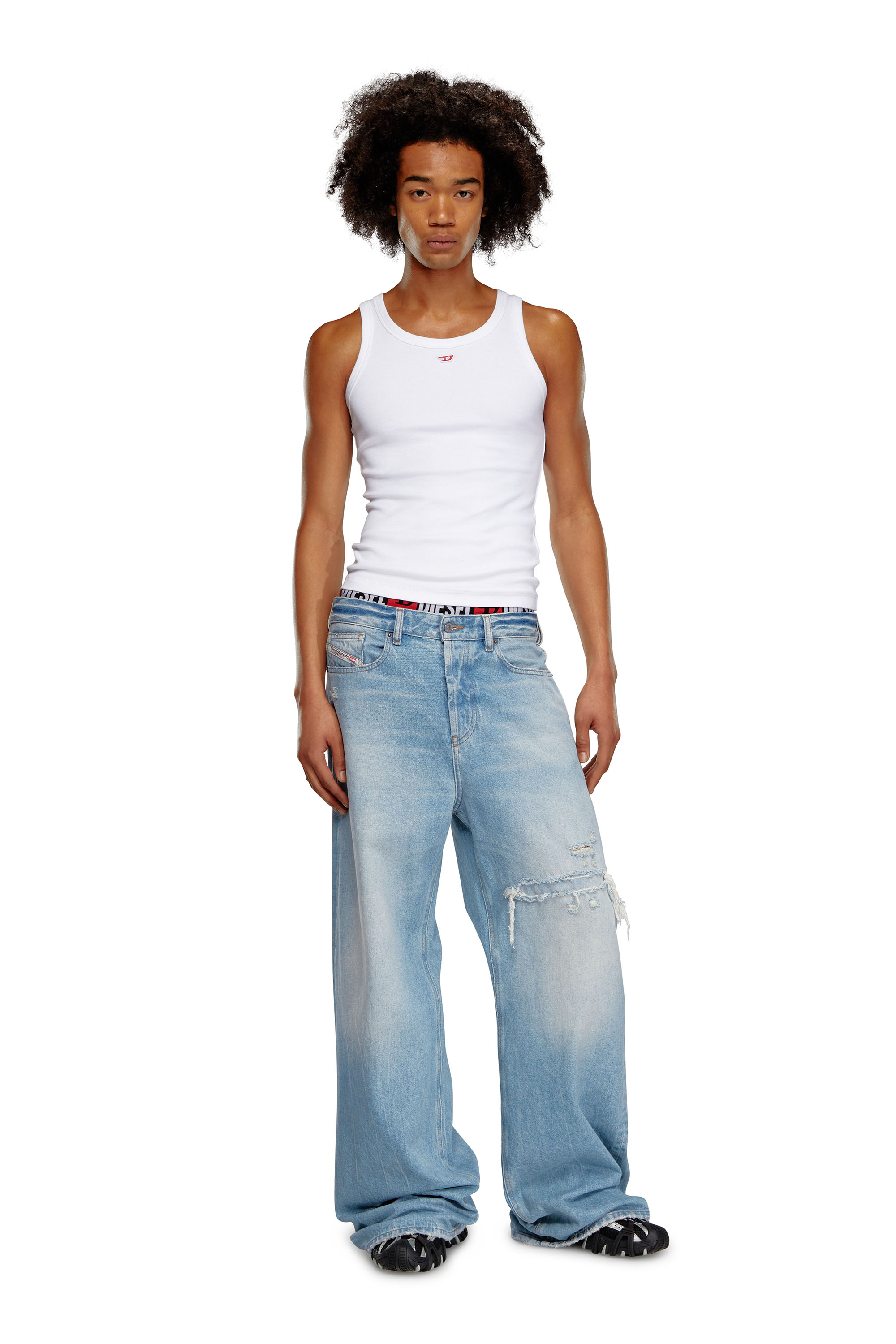 Diesel - Woman's Relaxed Jeans 1996 D-Sire 09E25, Light Blue - 7