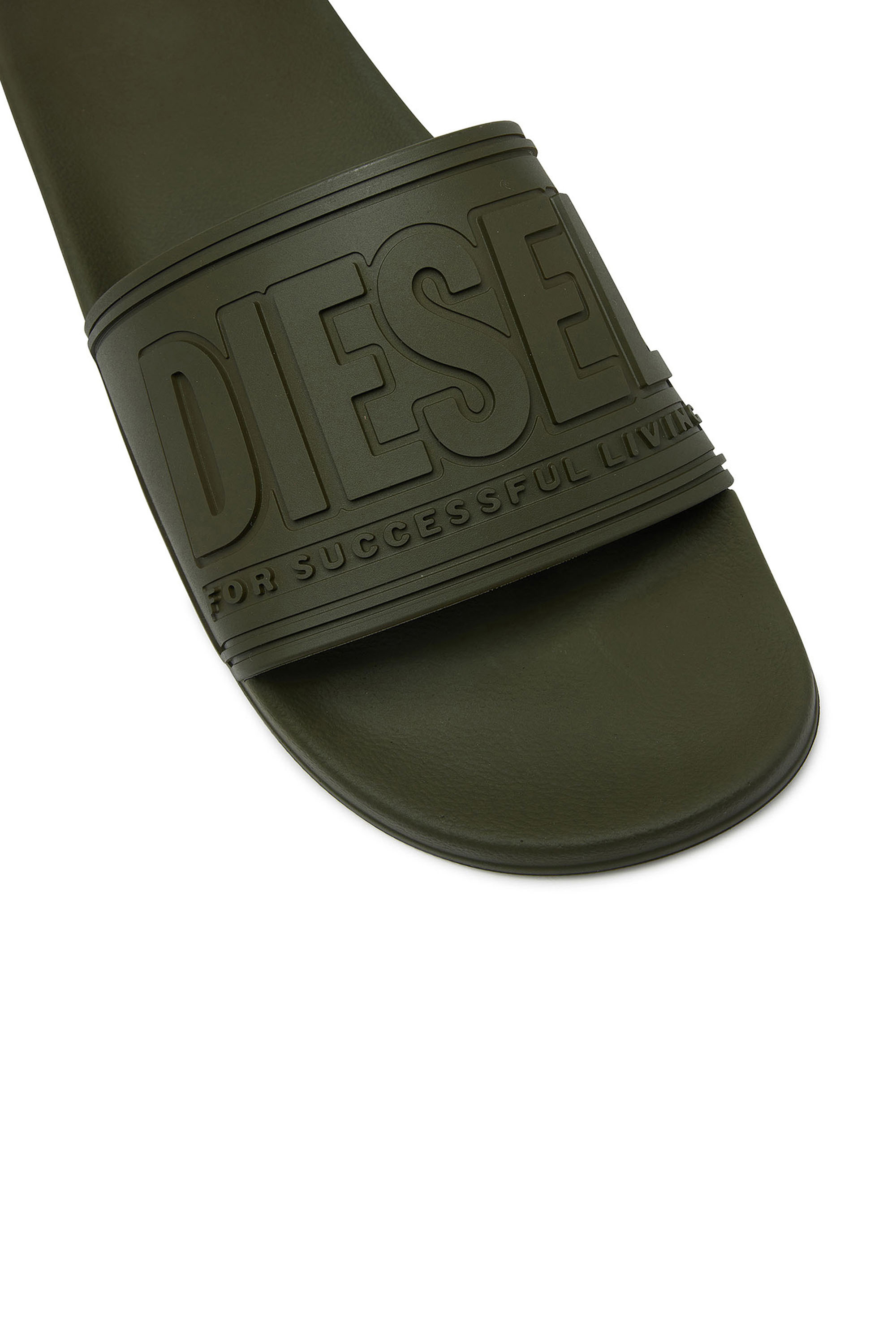 Diesel - SA-MAYEMI CC, Man Sa-Mayemi-Pool slides with 3D logo in Green - Image 6