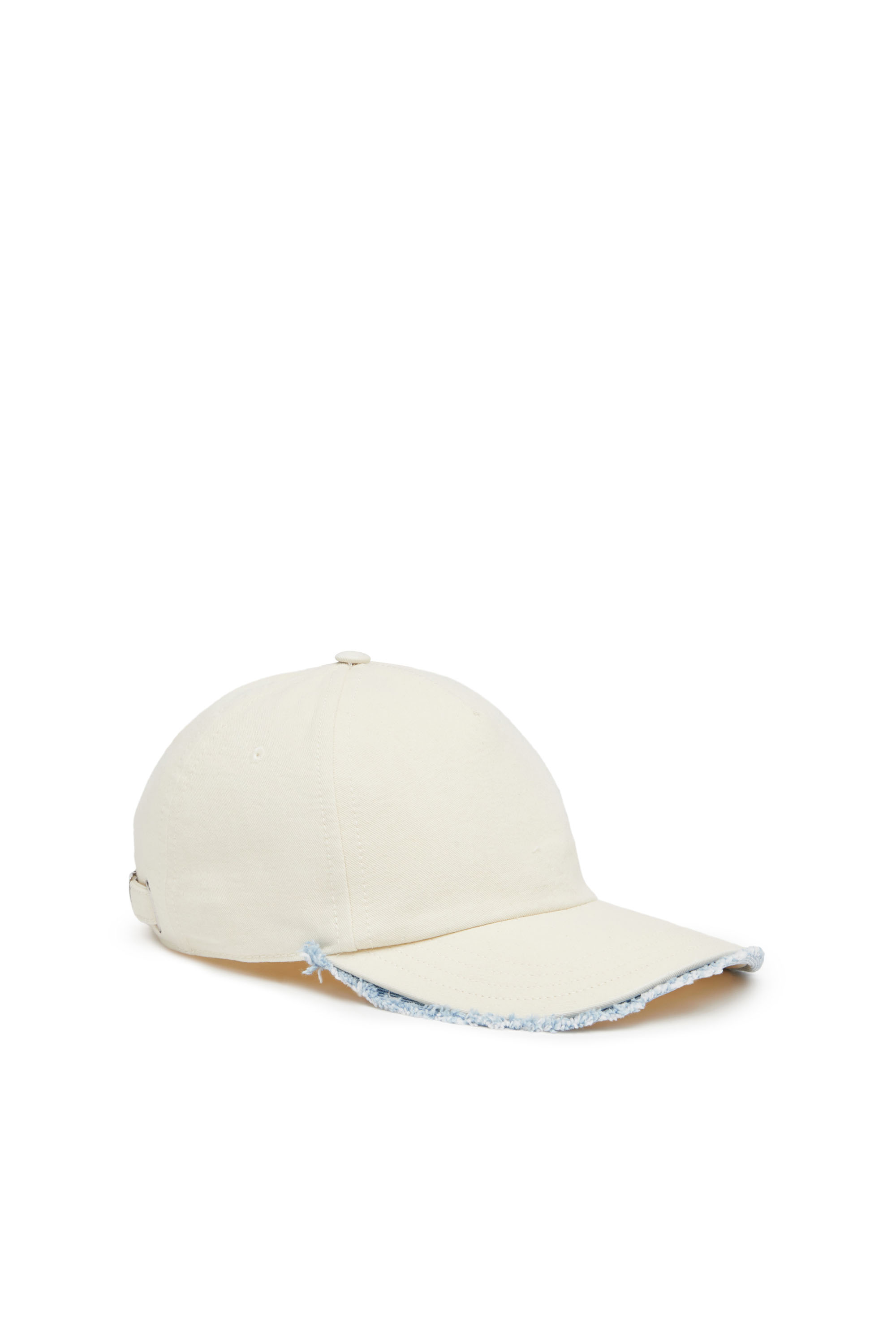 Diesel - C-OBIK, Man Baseball cap with denim-trimmed peak in White - Image 1