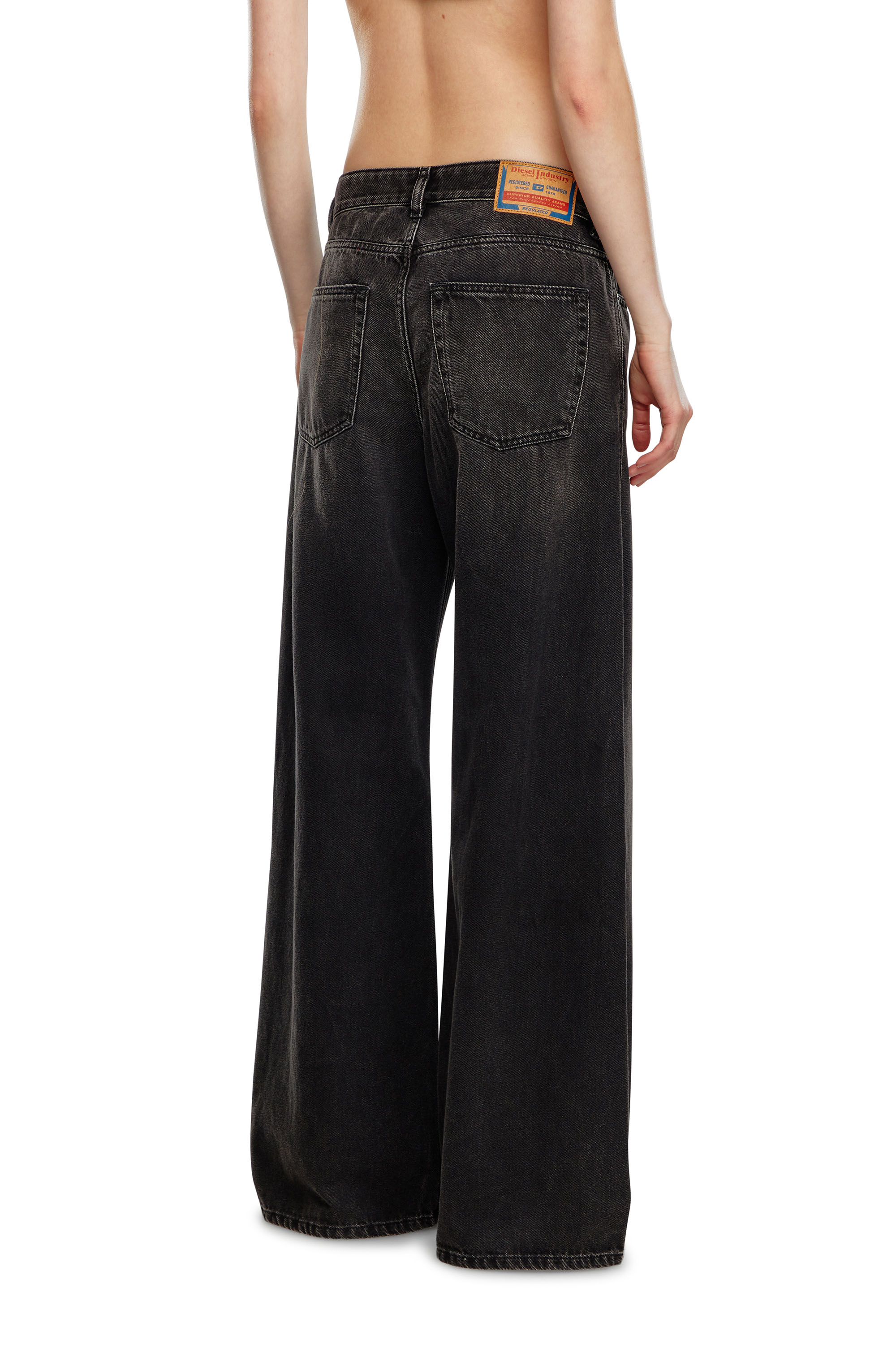 Diesel - Woman's Relaxed Jeans 1996 D-Sire 09J96, Black/Dark grey - 4