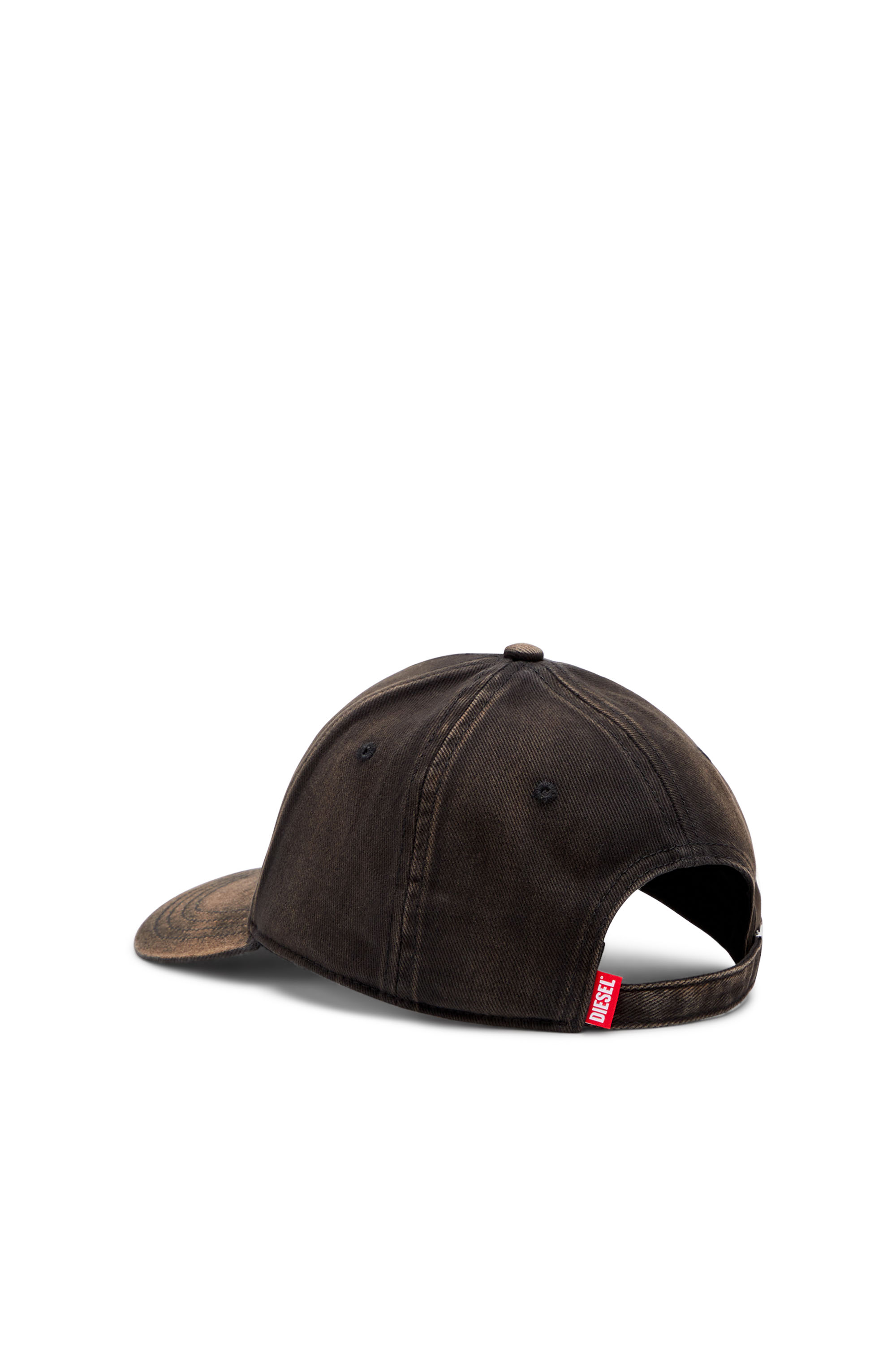 Diesel - C-RUN-WASH, Man Baseball cap in washed cotton twill in Black - Image 2