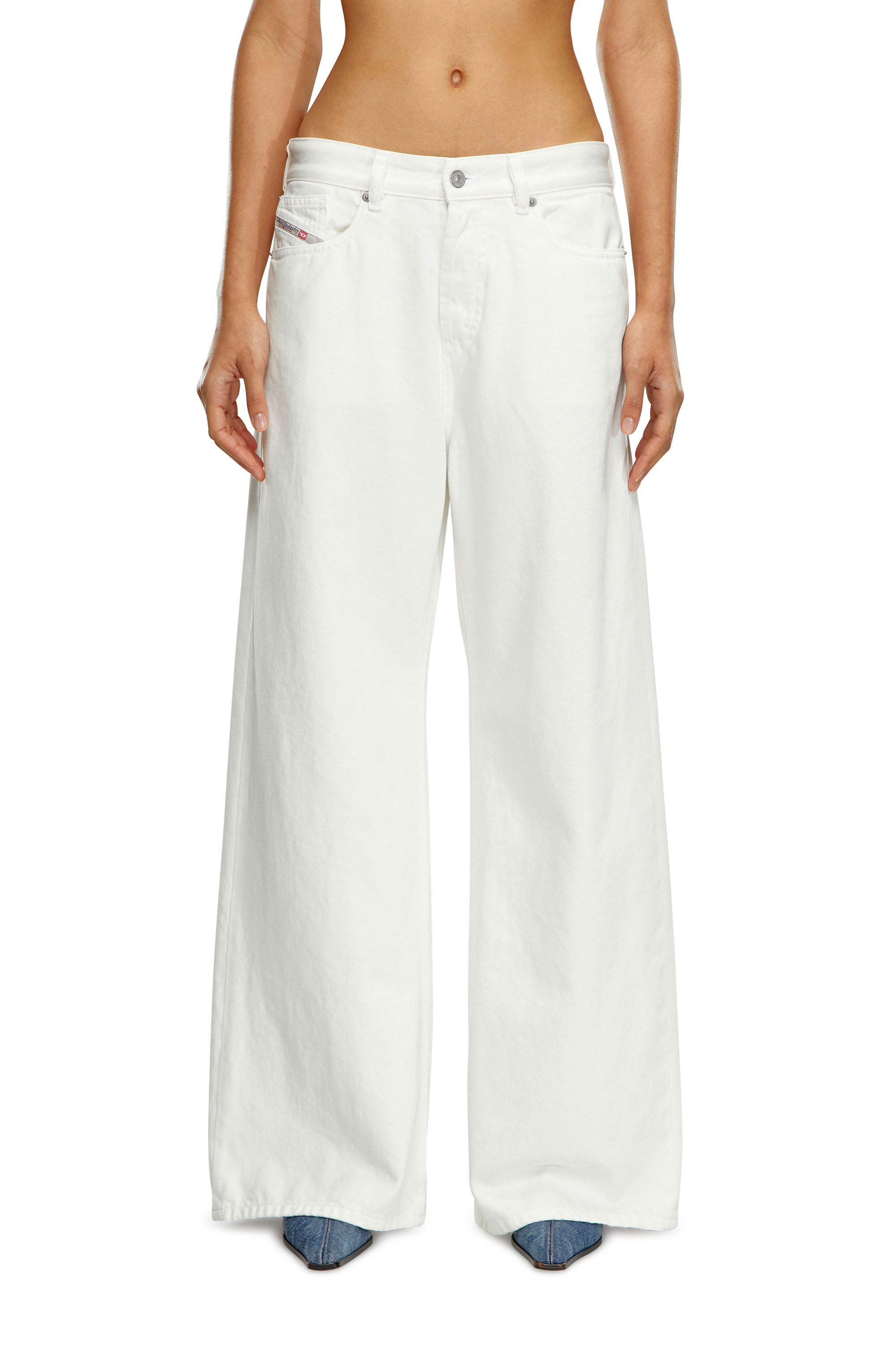 Diesel - Woman's Relaxed Jeans 1996 D-Sire 09I41, White - 1