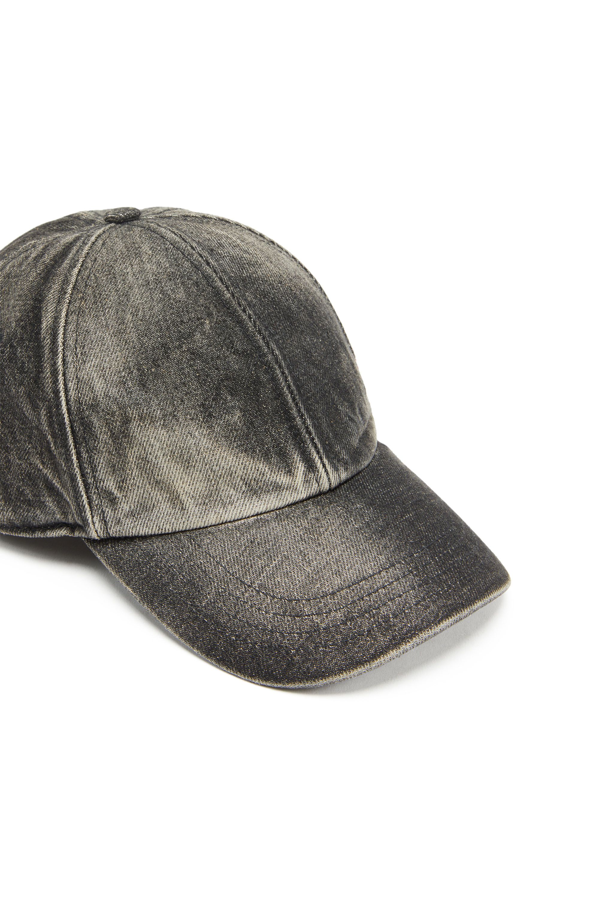 Diesel - C-LUPUS, Man Baseball cap in washed denim in Black - Image 3