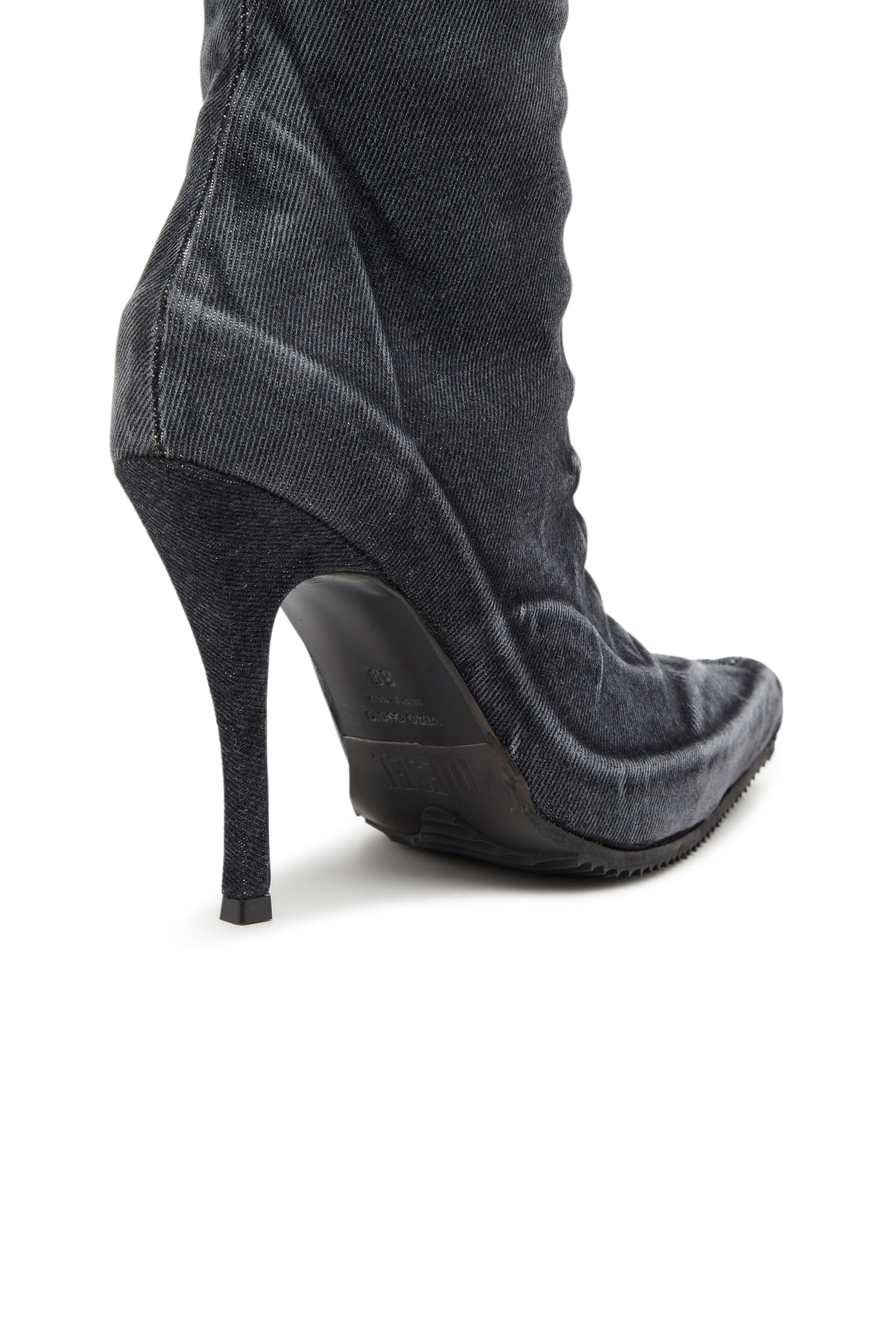 Diesel - D-CLOUD HBT, Woman D-Cloud-Boot in washed denim in Black - Image 4