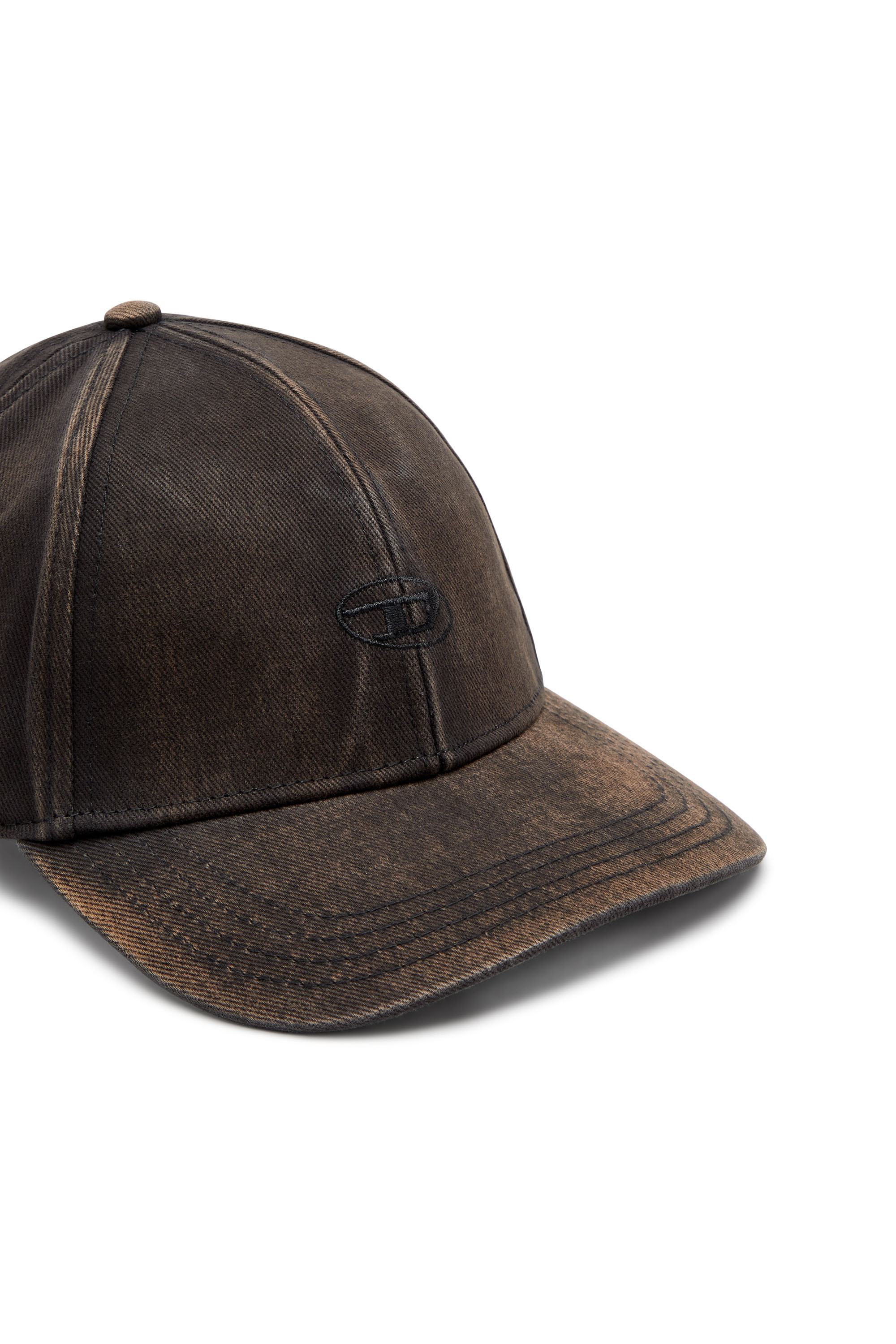 Diesel - C-RUN-WASH, Man Baseball cap in washed cotton twill in Black - Image 3