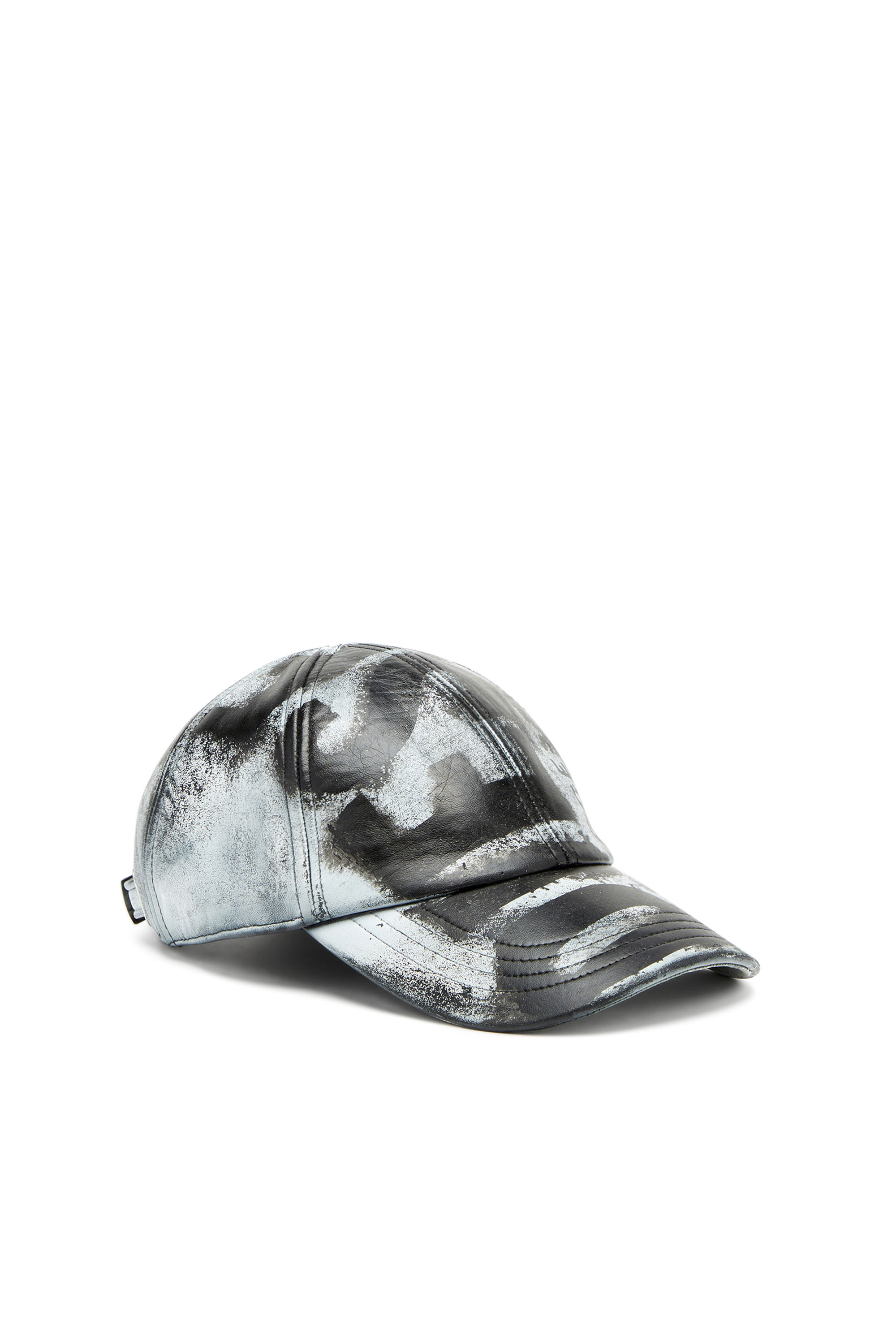 Diesel - C-BOYD, Man Baseball cap in treated leather in Multicolor - Image 1