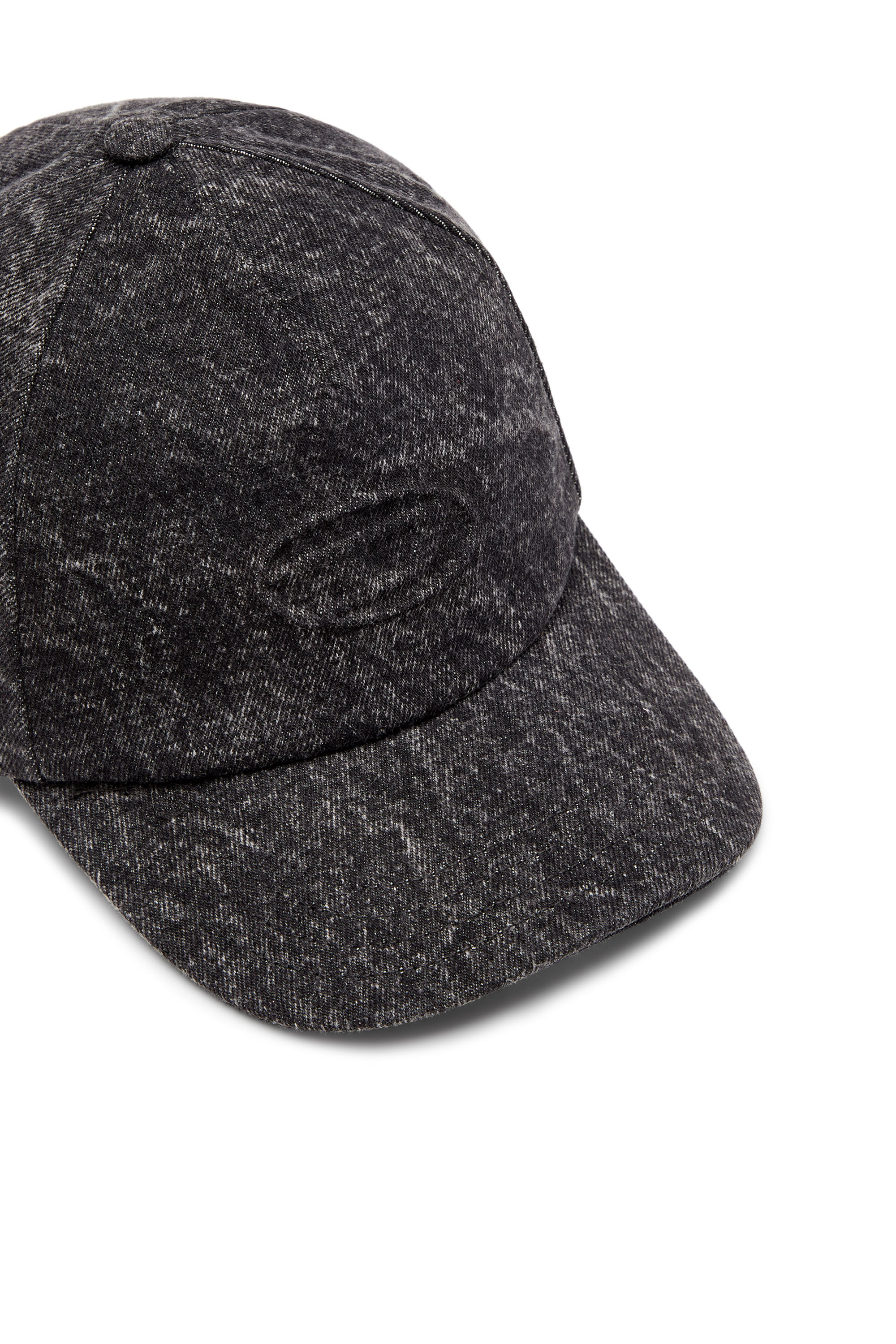 Diesel - C-SPALM, Man Baseball cap in washed denim in Black - Image 3