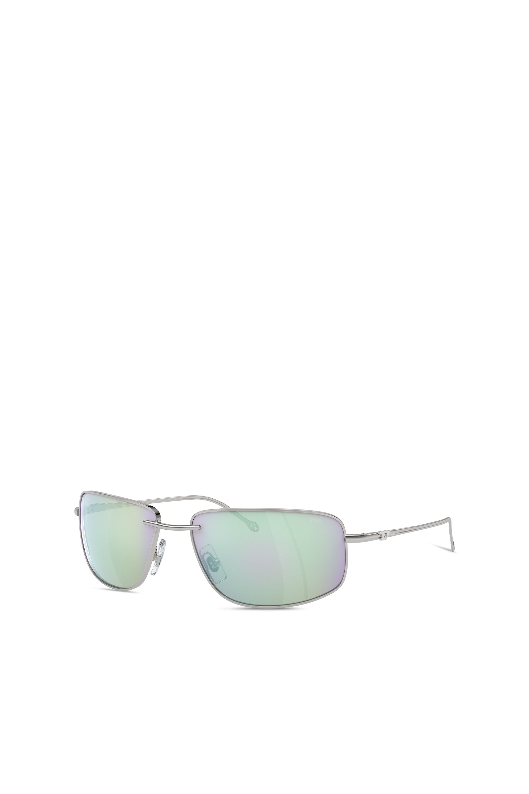 Diesel - 0DL1005, Unisex Racer shape sunglasses in metal in Silver - Image 5