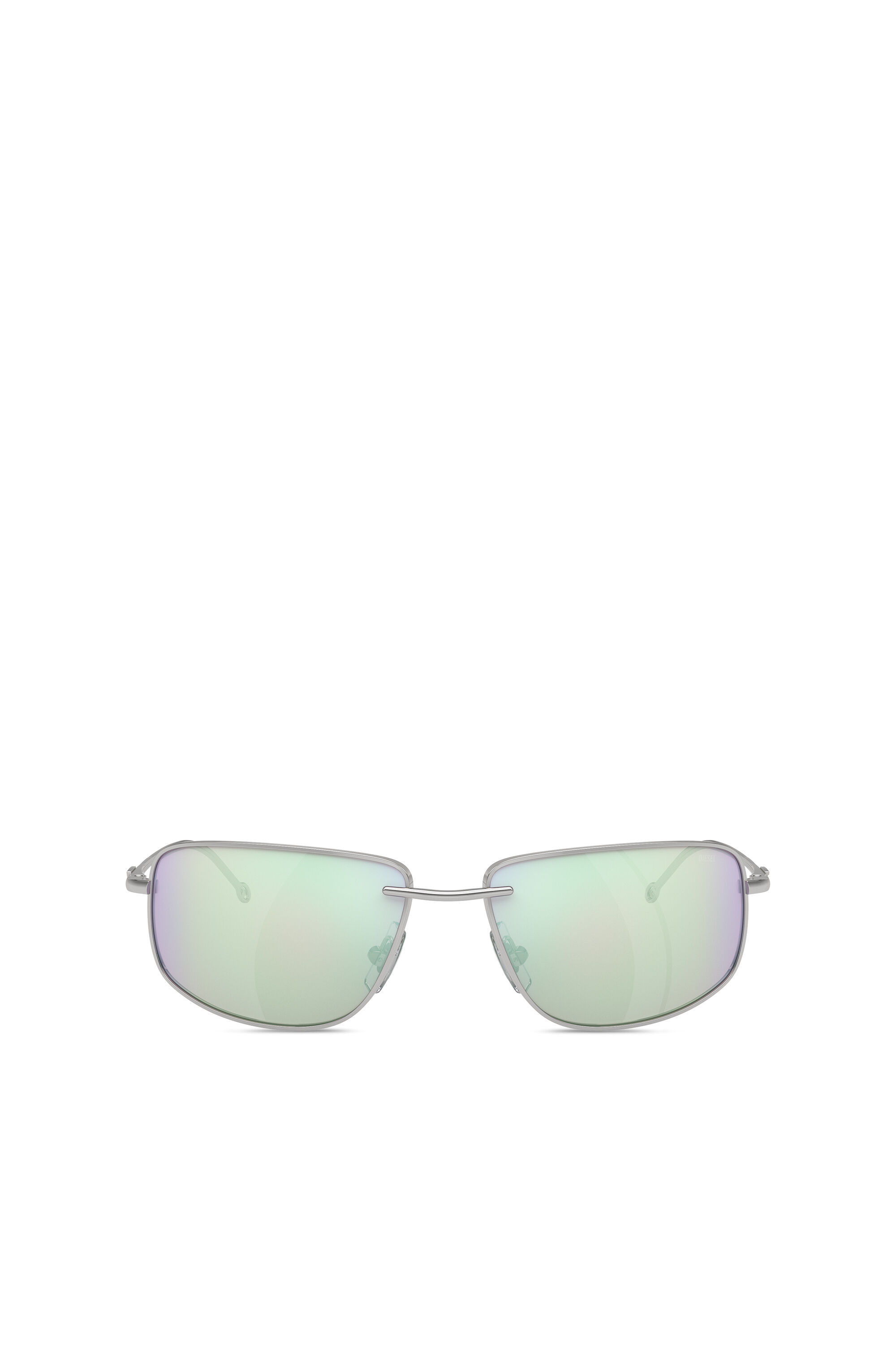 Diesel - 0DL1005, Unisex Racer shape sunglasses in metal in Silver - Image 1