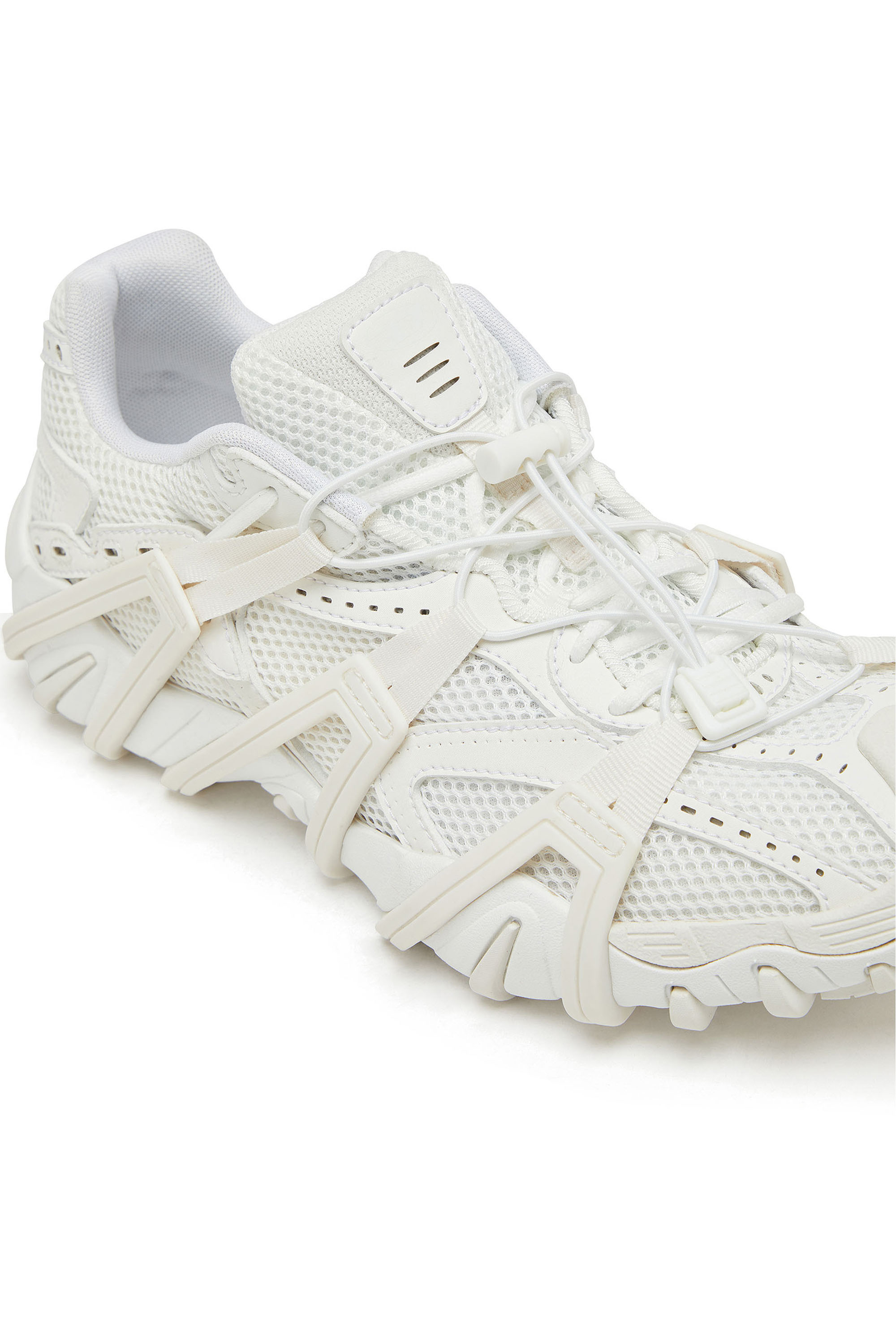 Diesel - S-PROTOTYPE CR LACE X, Male S-Prototype Cr-Mesh and PU sneakers with double lacing in White - Image 6