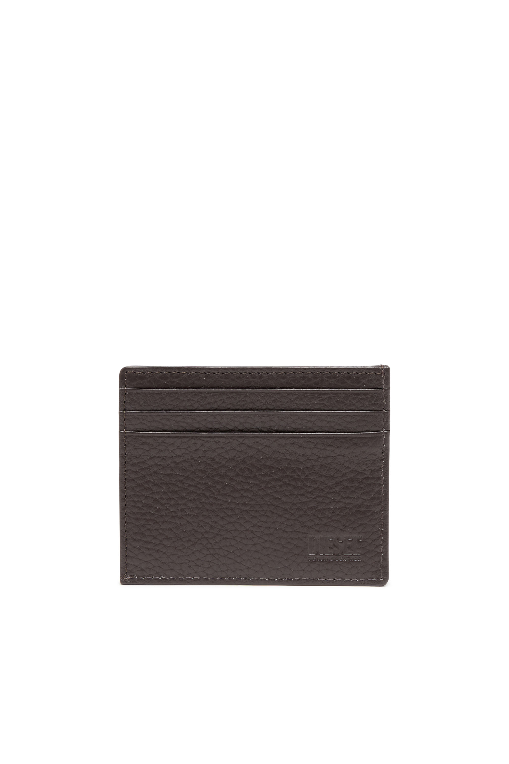 Diesel - CARD CASE, Male's Card case in grained leather in Brown - 2