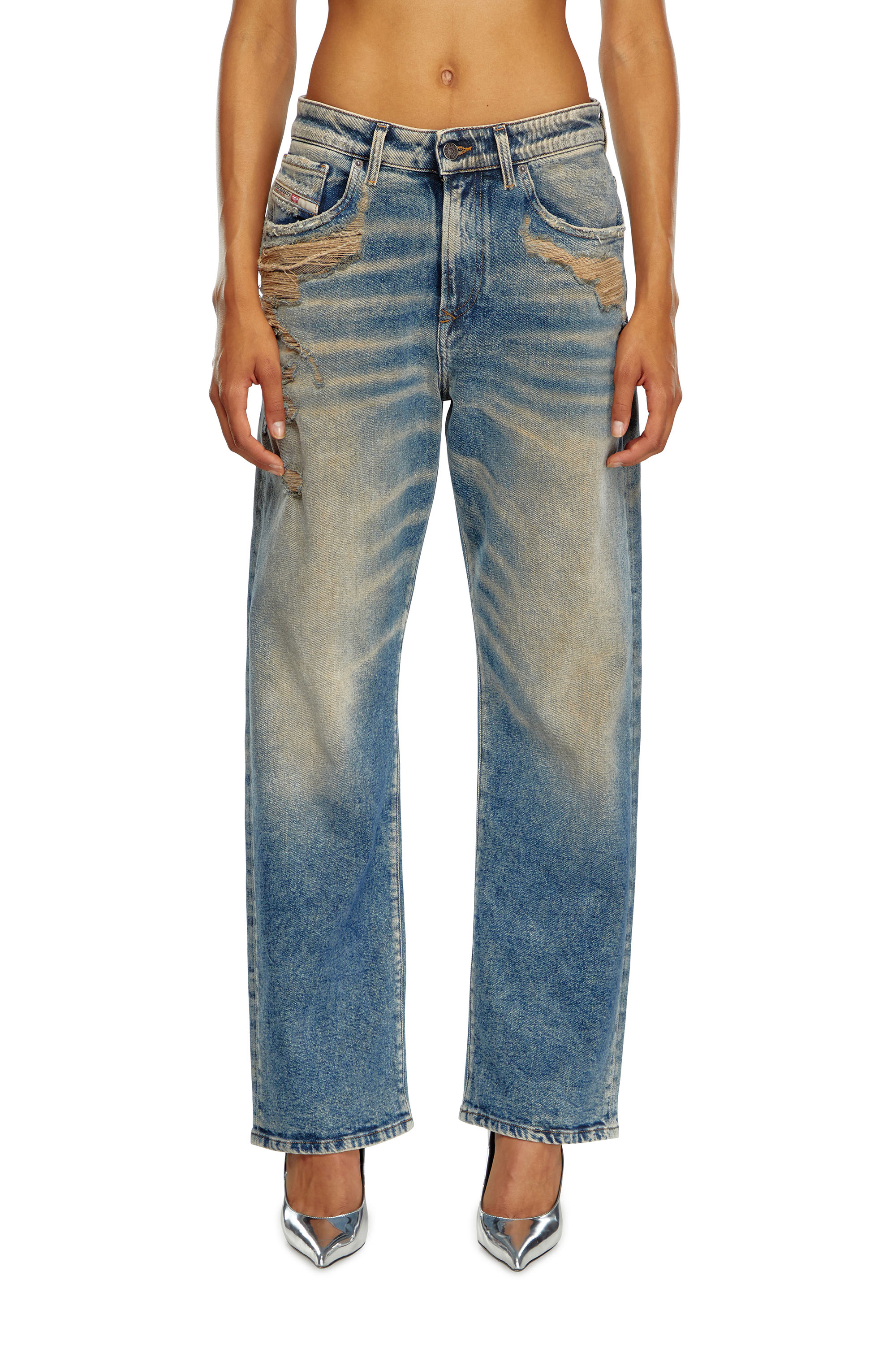 Diesel - Regular Jeans 1999 D-Reggy 09K32 Femme, Bleu moyen - Image 1