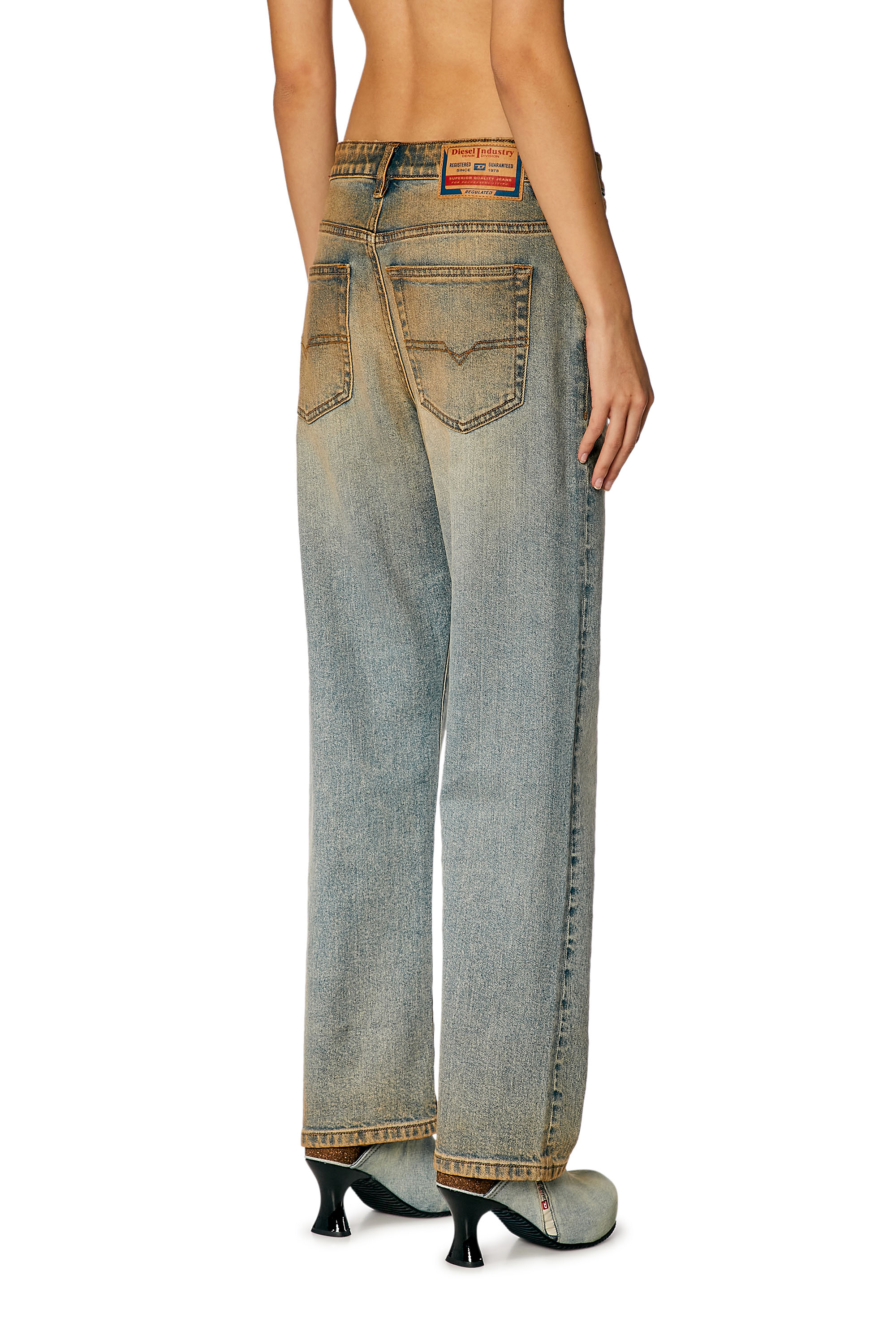 Diesel - Femme Straight Jeans 1999 D-Reggy 0PFAQ, Bleu/Beige - Image 4