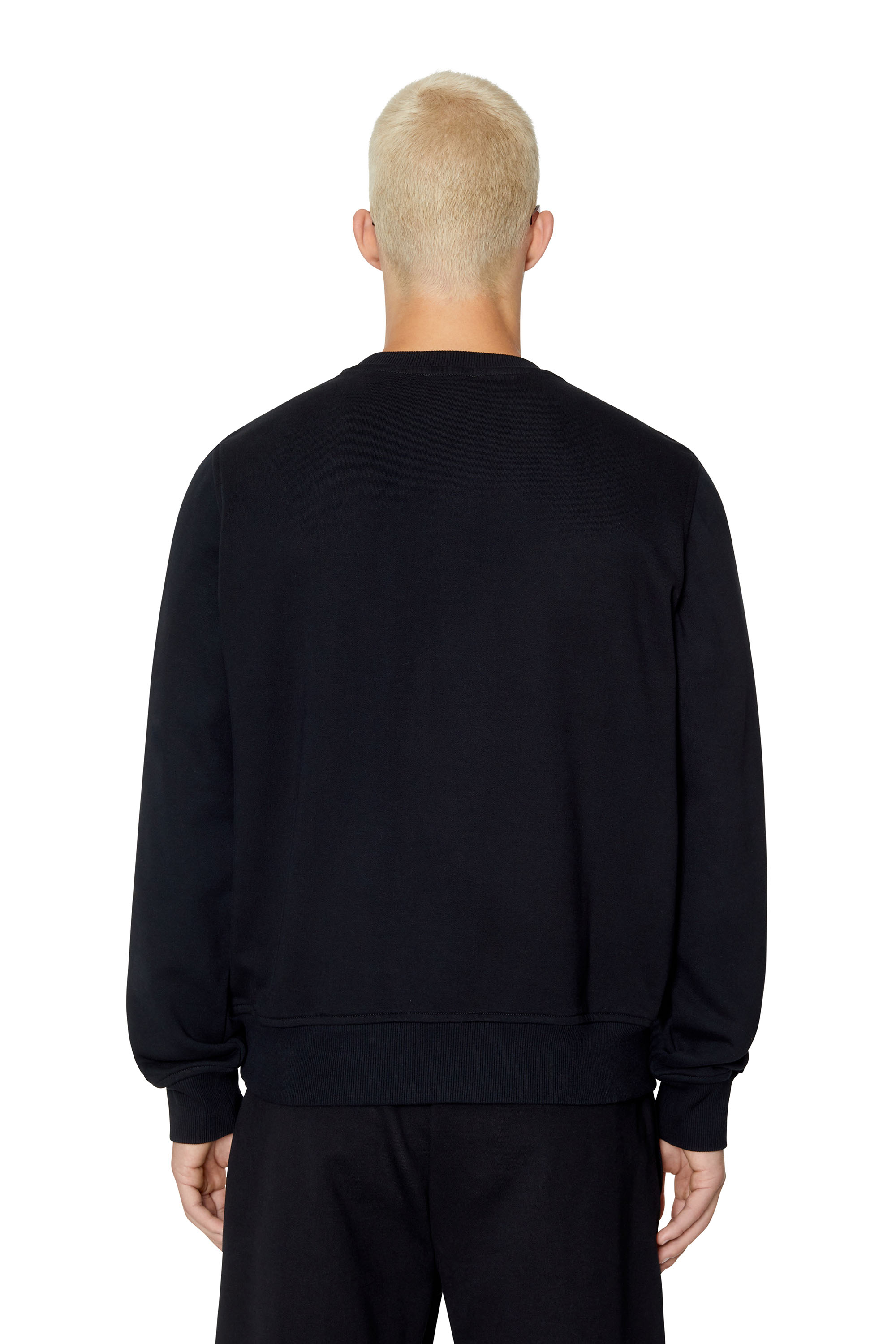 Diesel - S-GINN-D, Male Sweatshirt with D logo in Black - Image 3