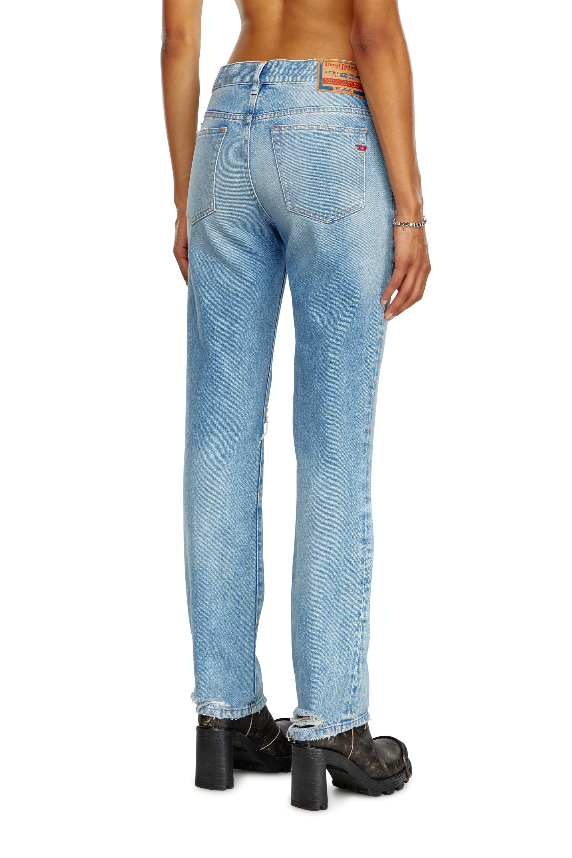 Diesel - Regular Jeans 1989 D-Mine 09J80 Femme, Bleu Clair - Image 4