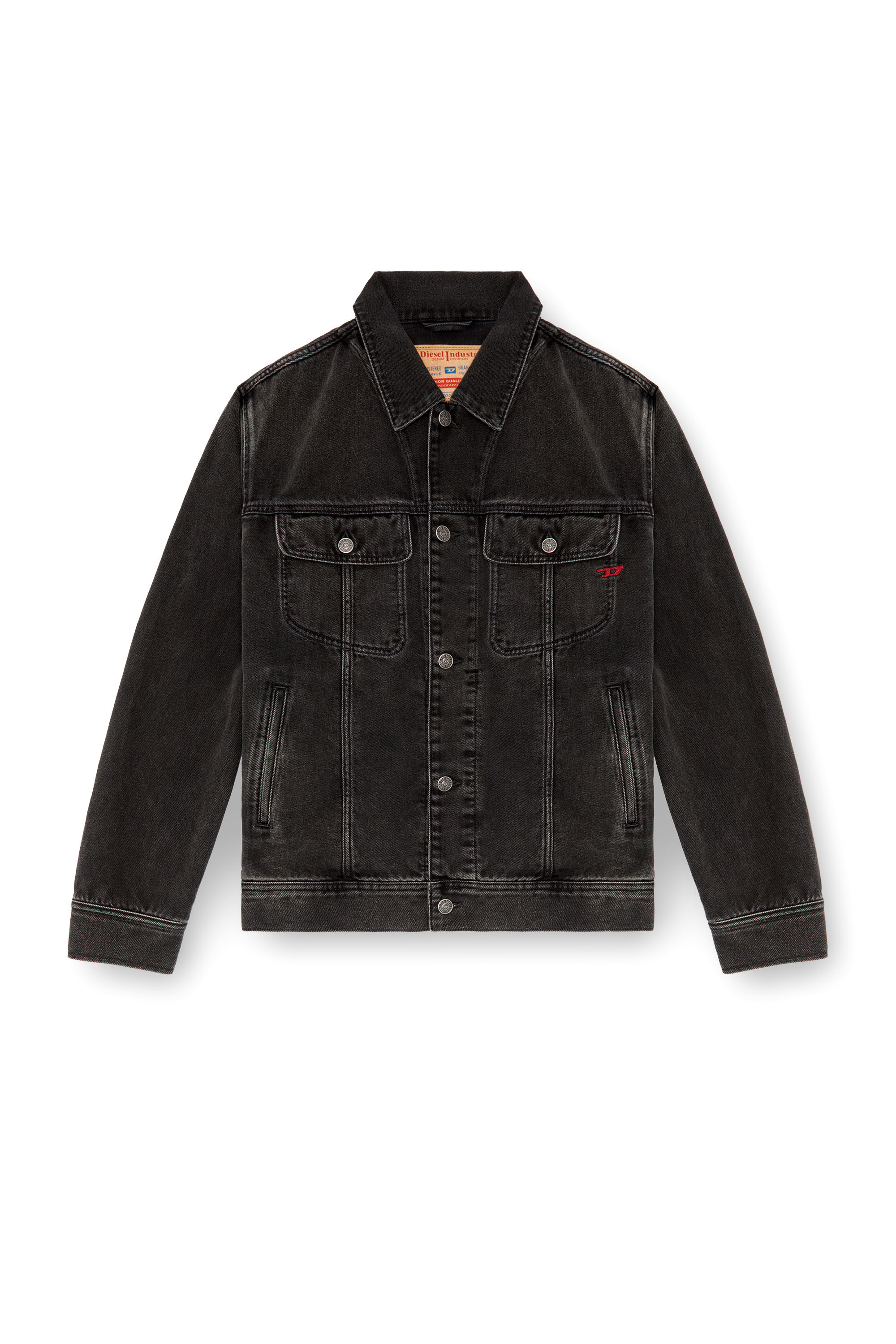 Diesel - D-BARCY, Male's Regular-fit trucker jacket in Black - 6