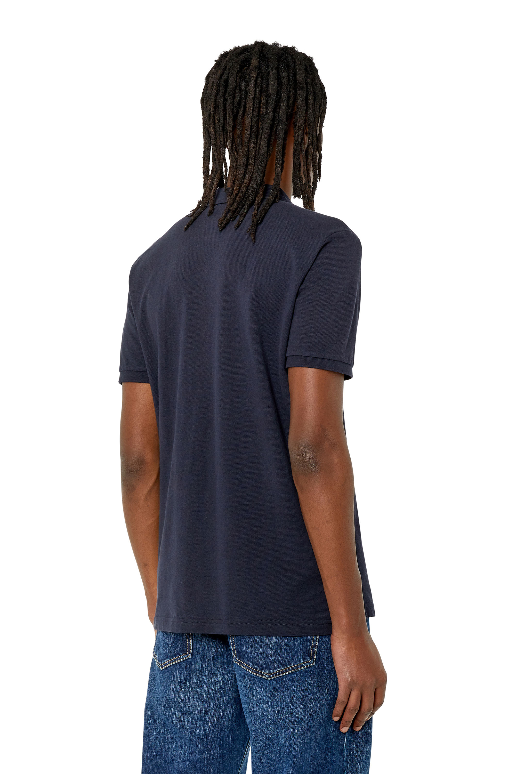 Diesel - T-SMITH-DOVAL-PJ, Male Polo shirt with oval D patch in Blue - Image 2