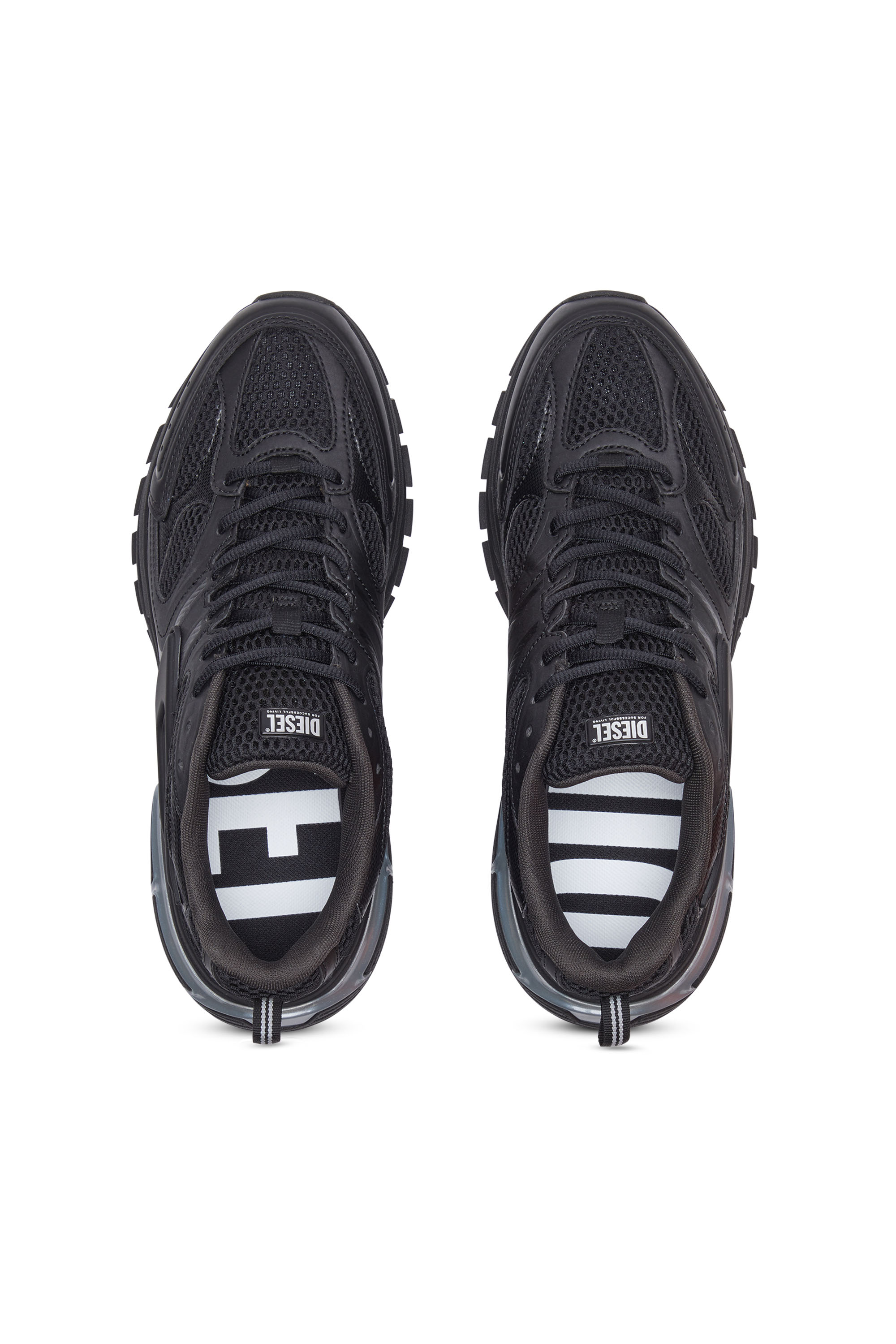 Diesel - S-SERENDIPITY PRO-X1, Male S-Serendipity Pro-X1 - Mesh sneakers with embossed overlays in Black - Image 6