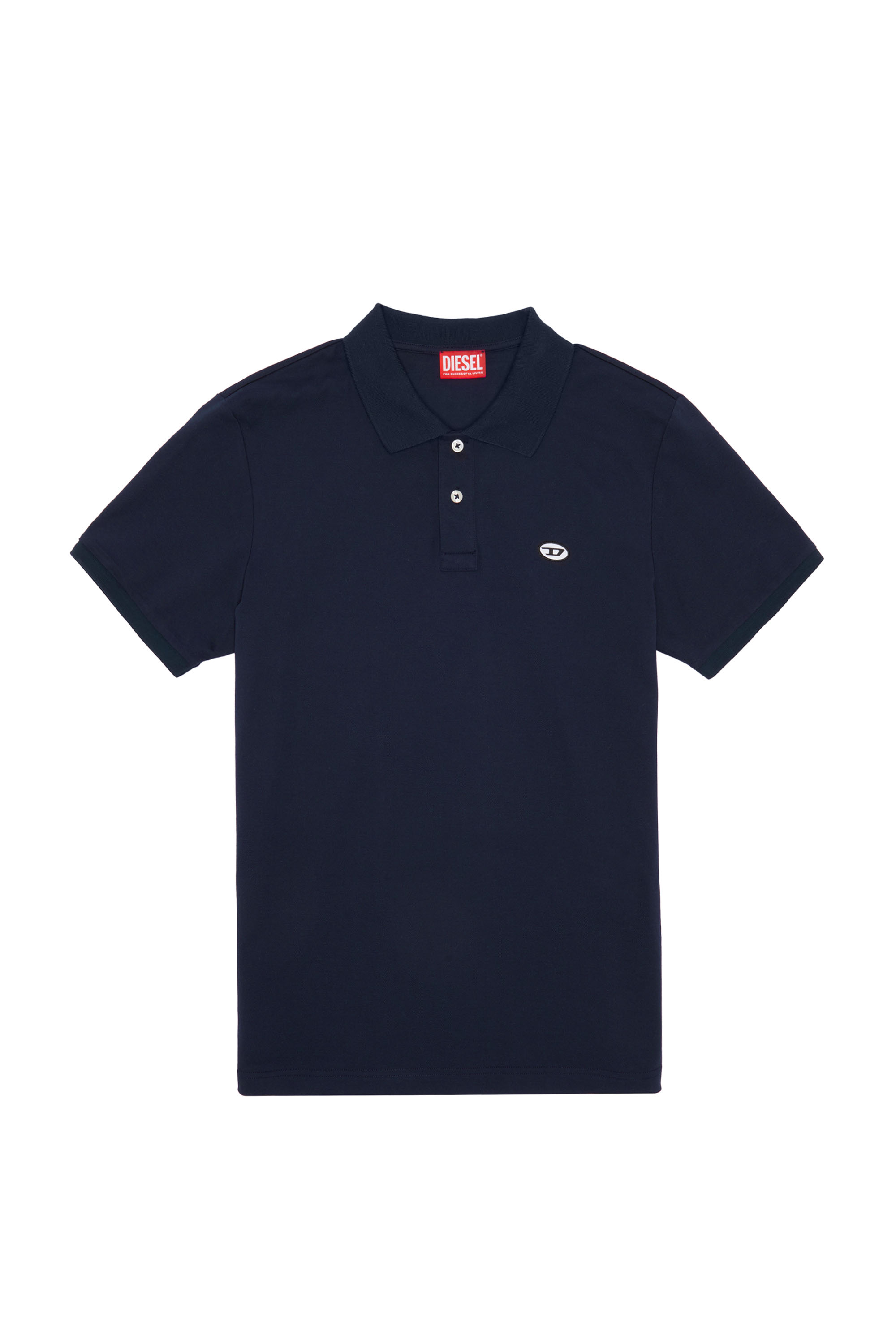 Diesel - T-SMITH-DOVAL-PJ, Male Polo shirt with D oval Patch in Blue - Image 5