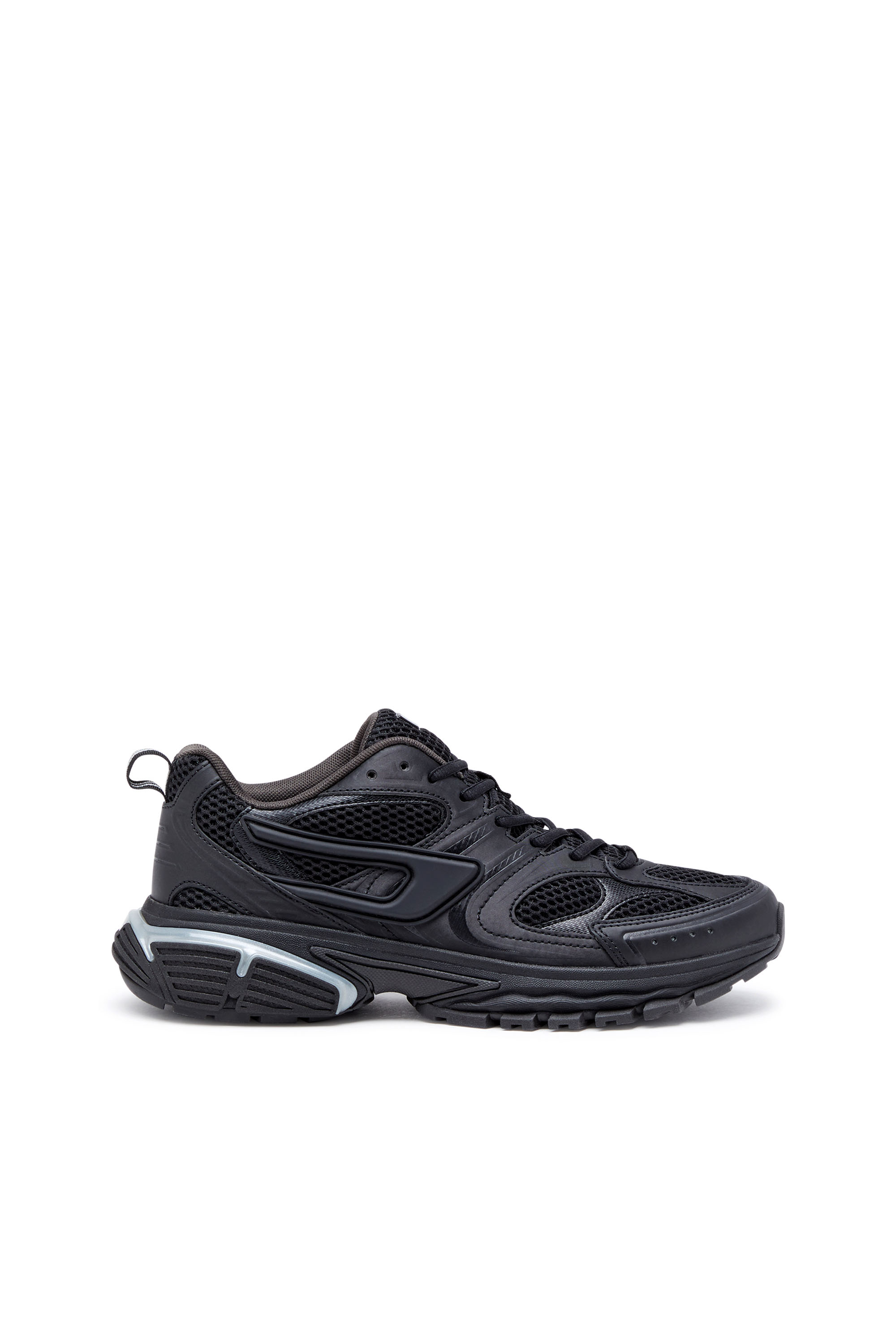 Diesel - S-SERENDIPITY PRO-X1, Male S-Serendipity Pro-X1 - Mesh sneakers with embossed overlays in Black - Image 1