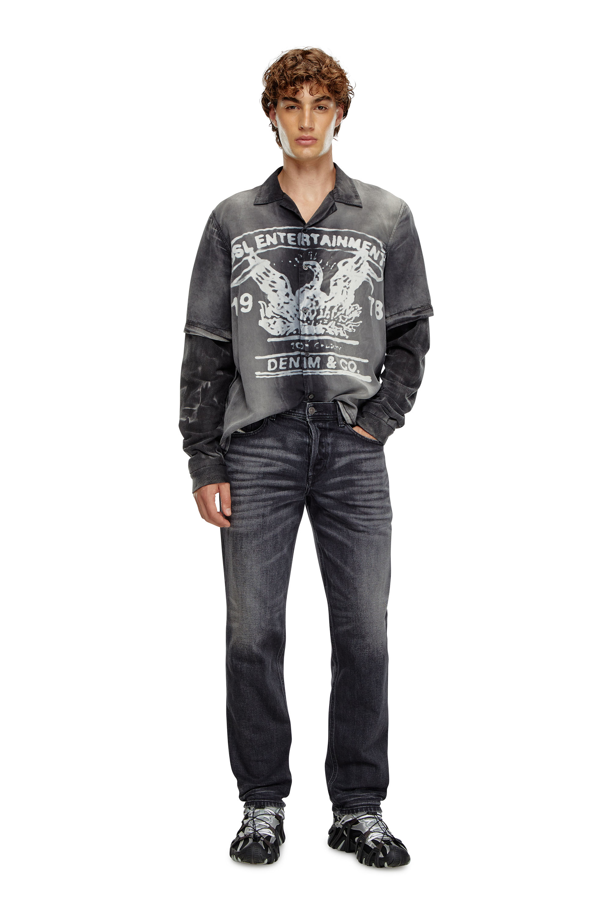 Diesel - Male's Regular Jeans 2023 D-Finitive 09J65, Black/Dark Grey - 2