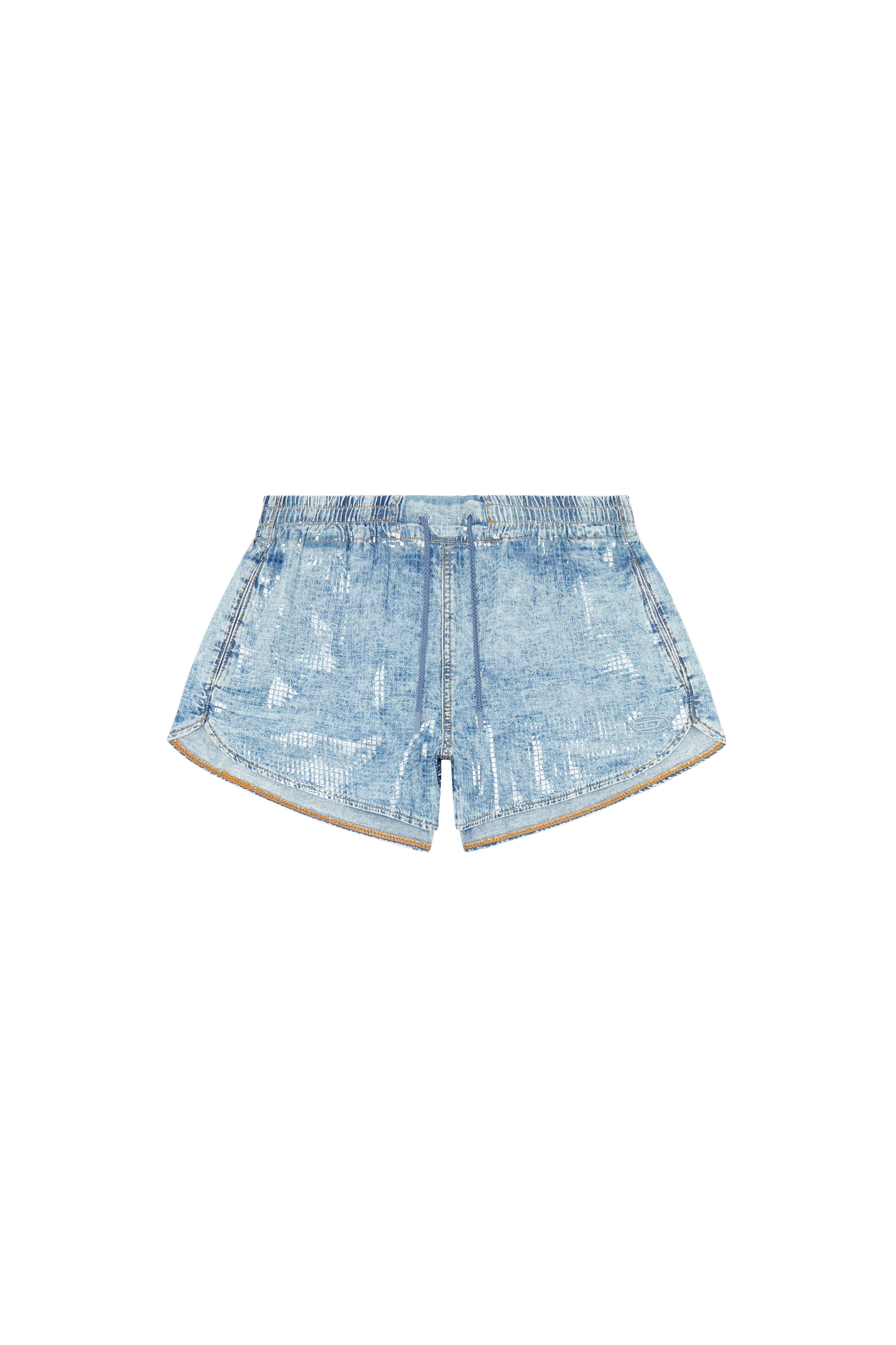 Diesel - DE-SUNNY-S, Female Track shorts in sequin denim in Blue - Image 4