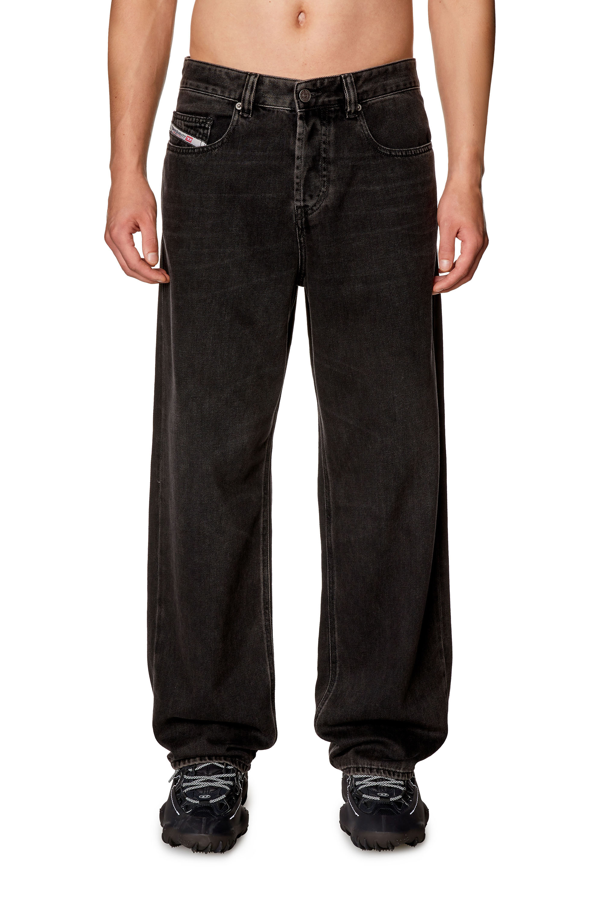 Diesel - Male Straight Jeans 2001 D-Macro 09I35, Black/Dark Grey - Image 1