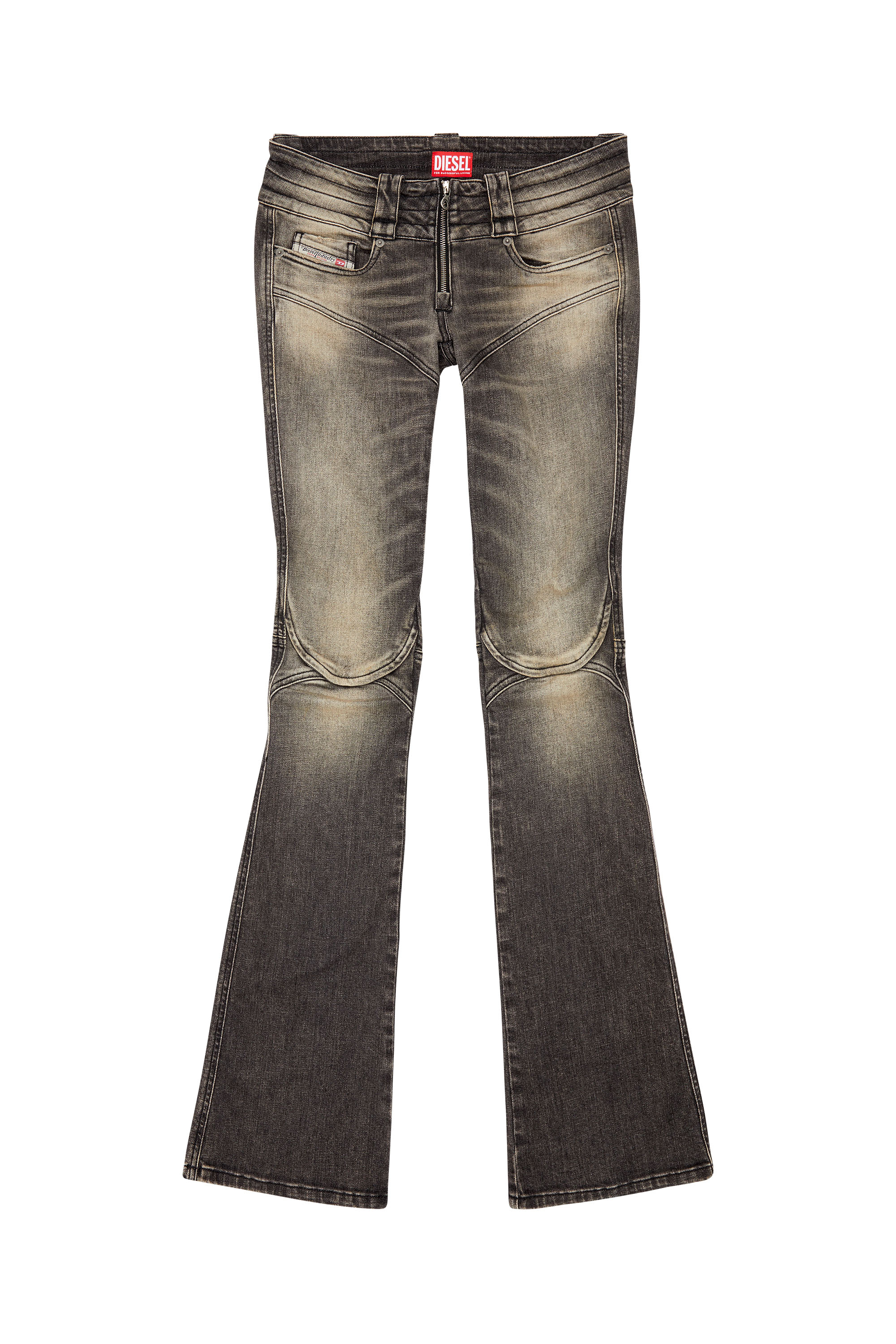 Diesel - Female Bootcut and Flare Jeans Belthy 0JGAL, Black/Dark Grey - Image 5