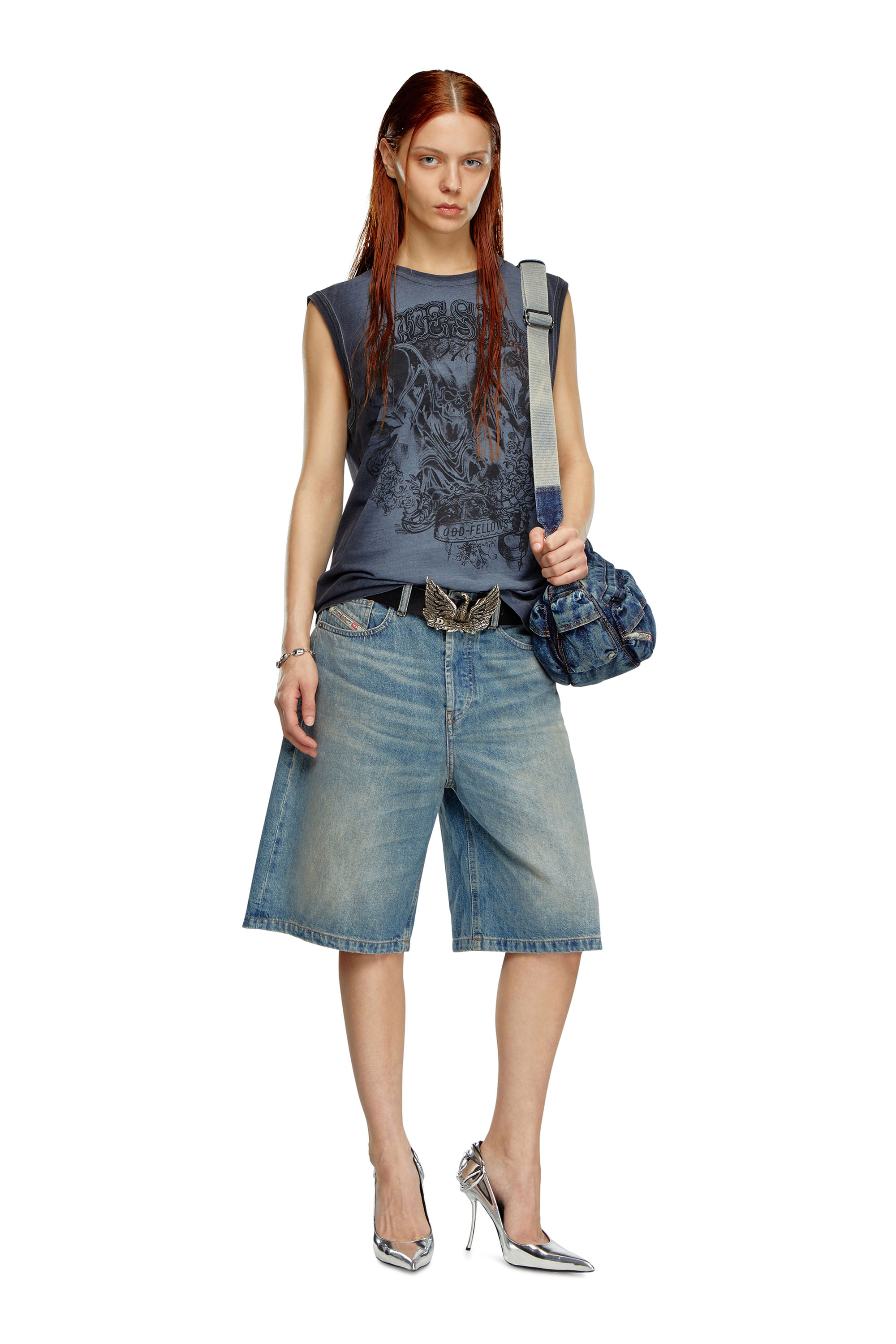 Diesel - DE-SIRE-SHORT, Femme Short en denim in Bleu - Image 3