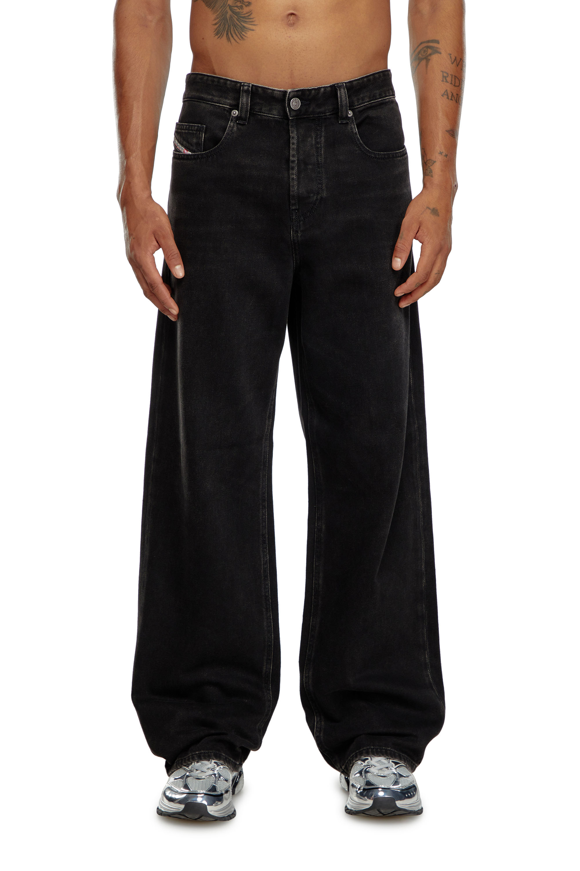 Diesel - Male's Relaxed Jeans 2001 D-Macro 09I35, Black/Dark Grey - 1