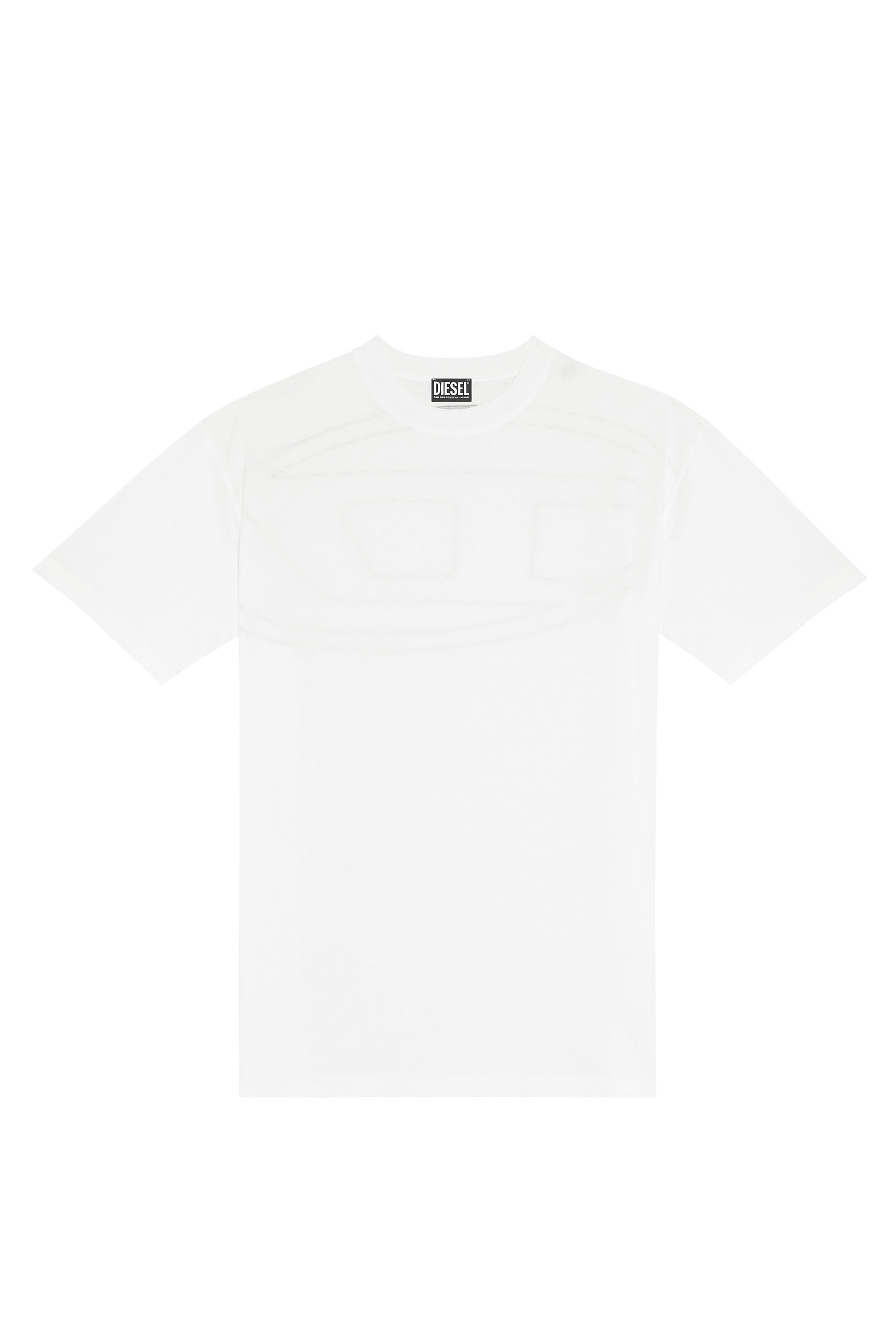 Diesel - T-BOGGY-MEGOVAL, Male T-shirt with back maxi D logo in White - Image 6