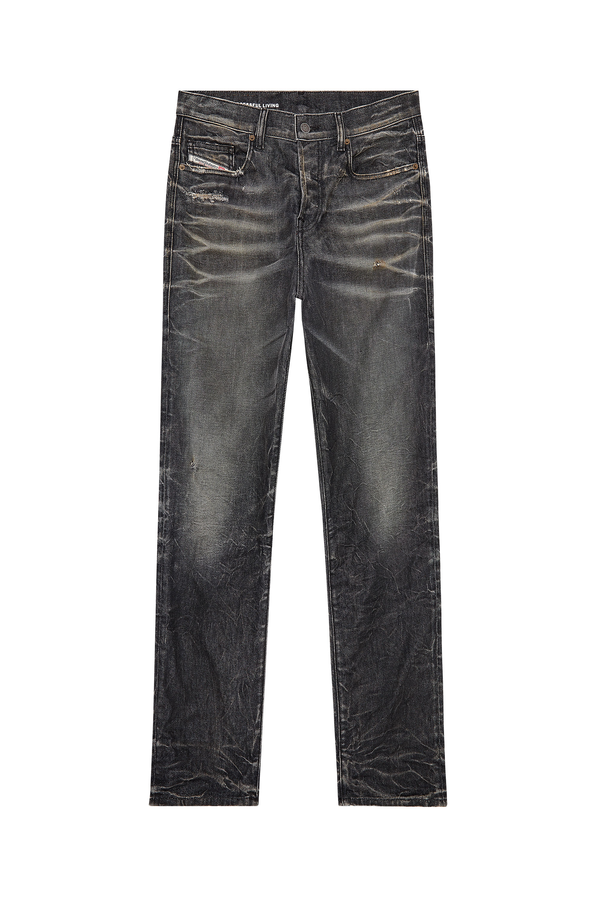 Diesel - Male Straight Jeans 2020 D-Viker 09H51, Black/Dark Grey - Image 3