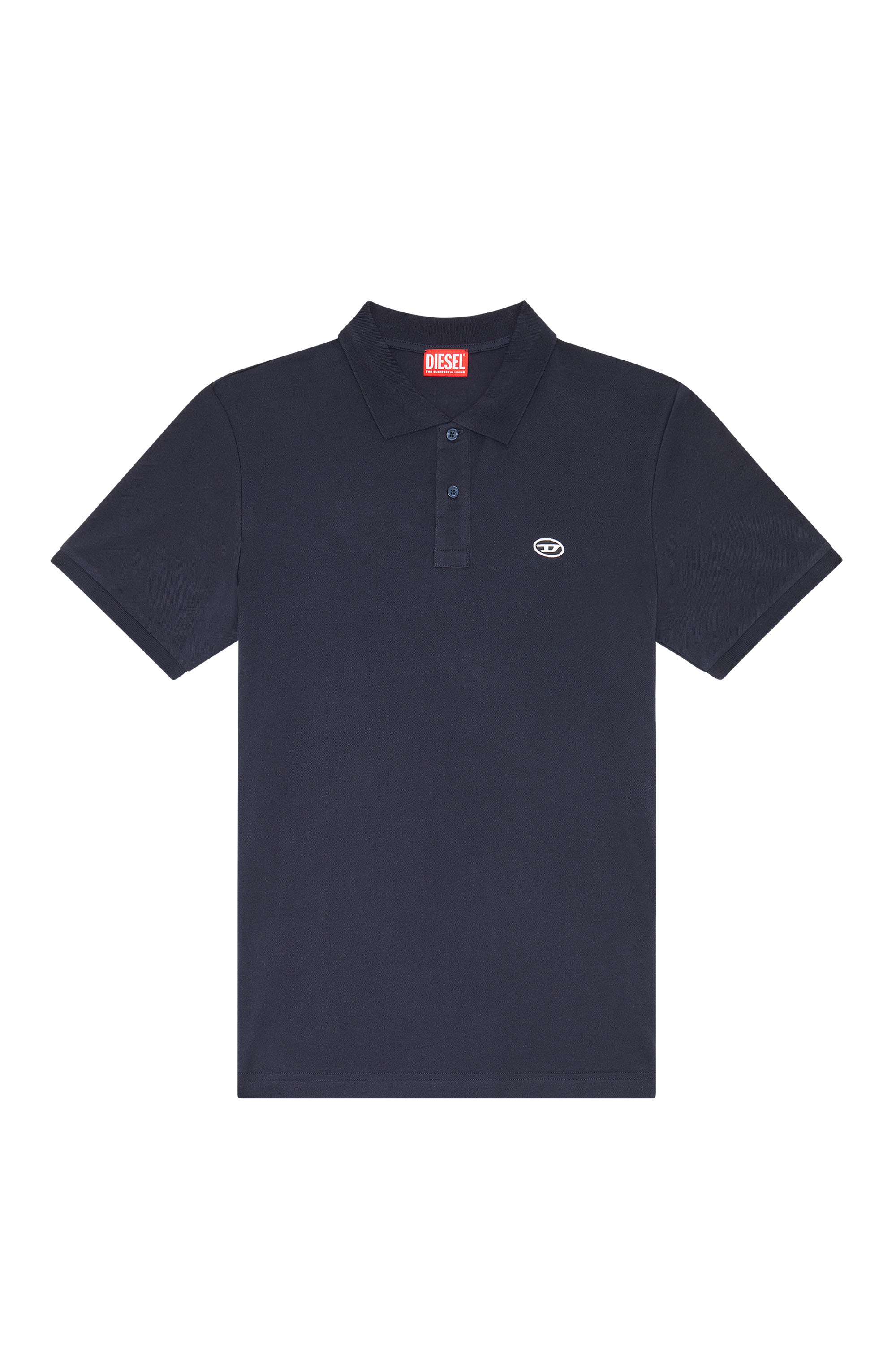 Diesel - T-SMITH-DOVAL-PJ, Male Polo shirt with oval D patch in Blue - Image 5