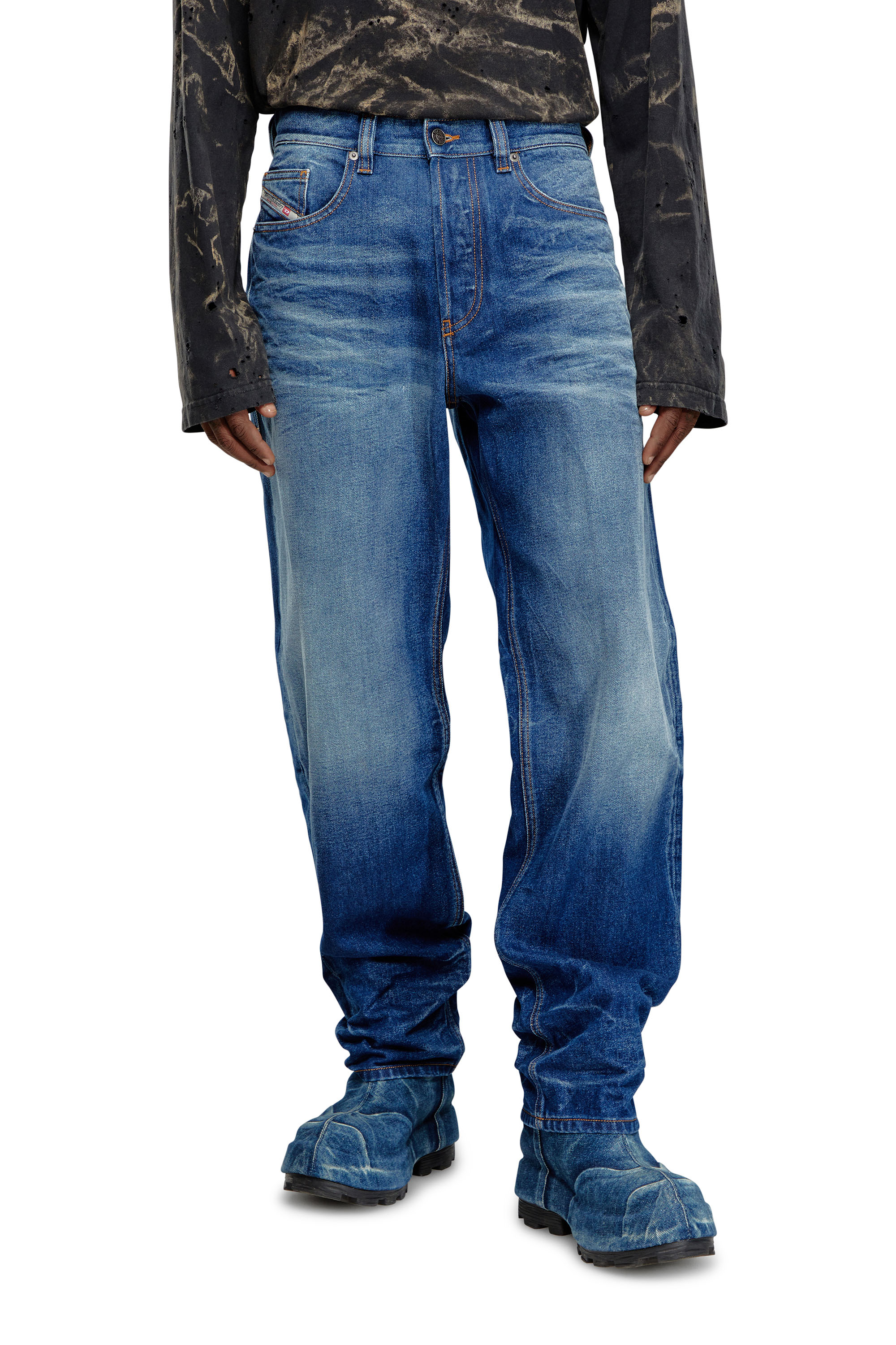 Diesel - Male Straight Jeans 2010 D-Macs 09I46, Medium Blue - Image 2