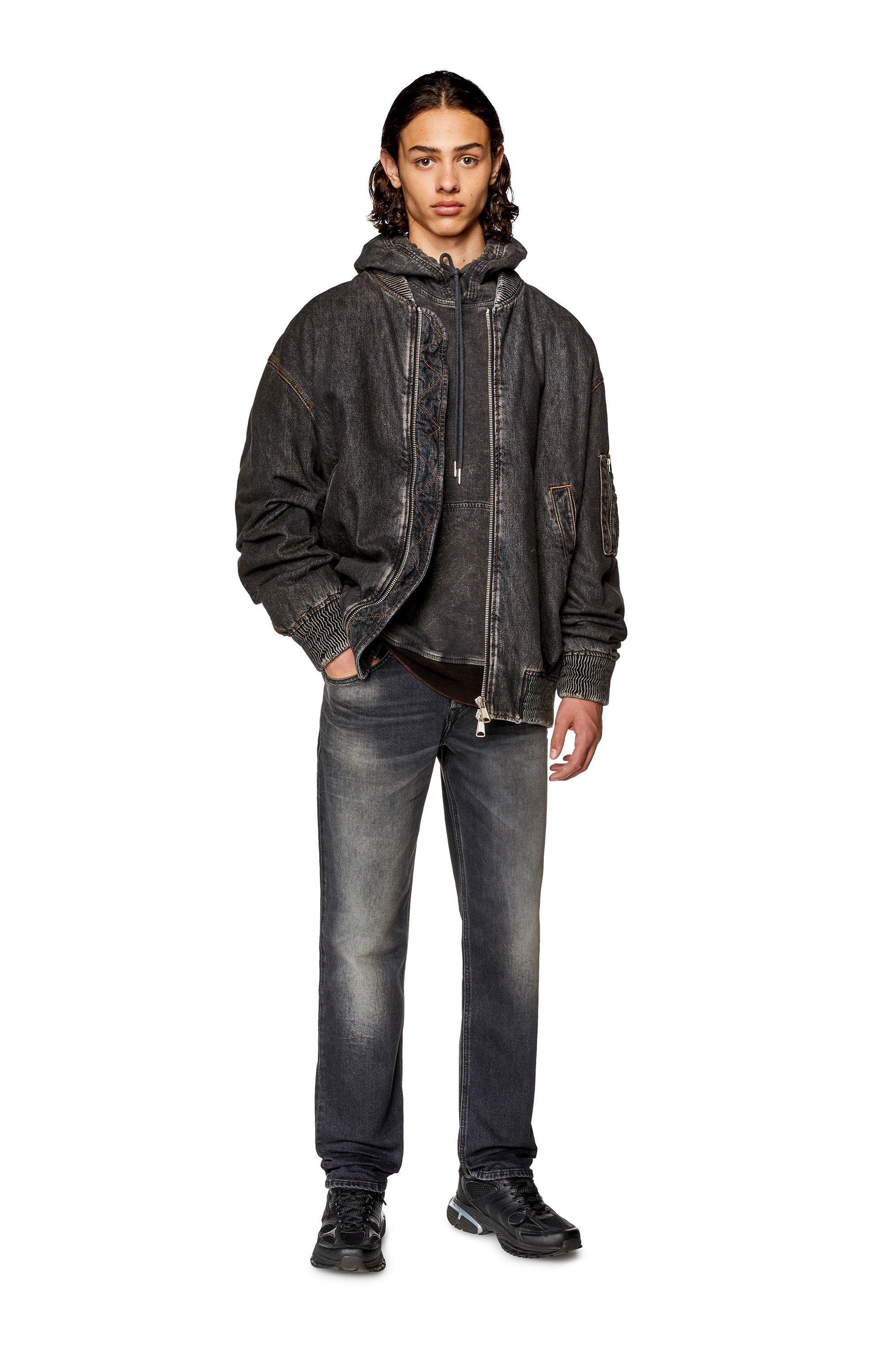 Diesel - Male Tapered Jeans 2023 D-Finitive 09G20, Black/Dark Grey - Image 1