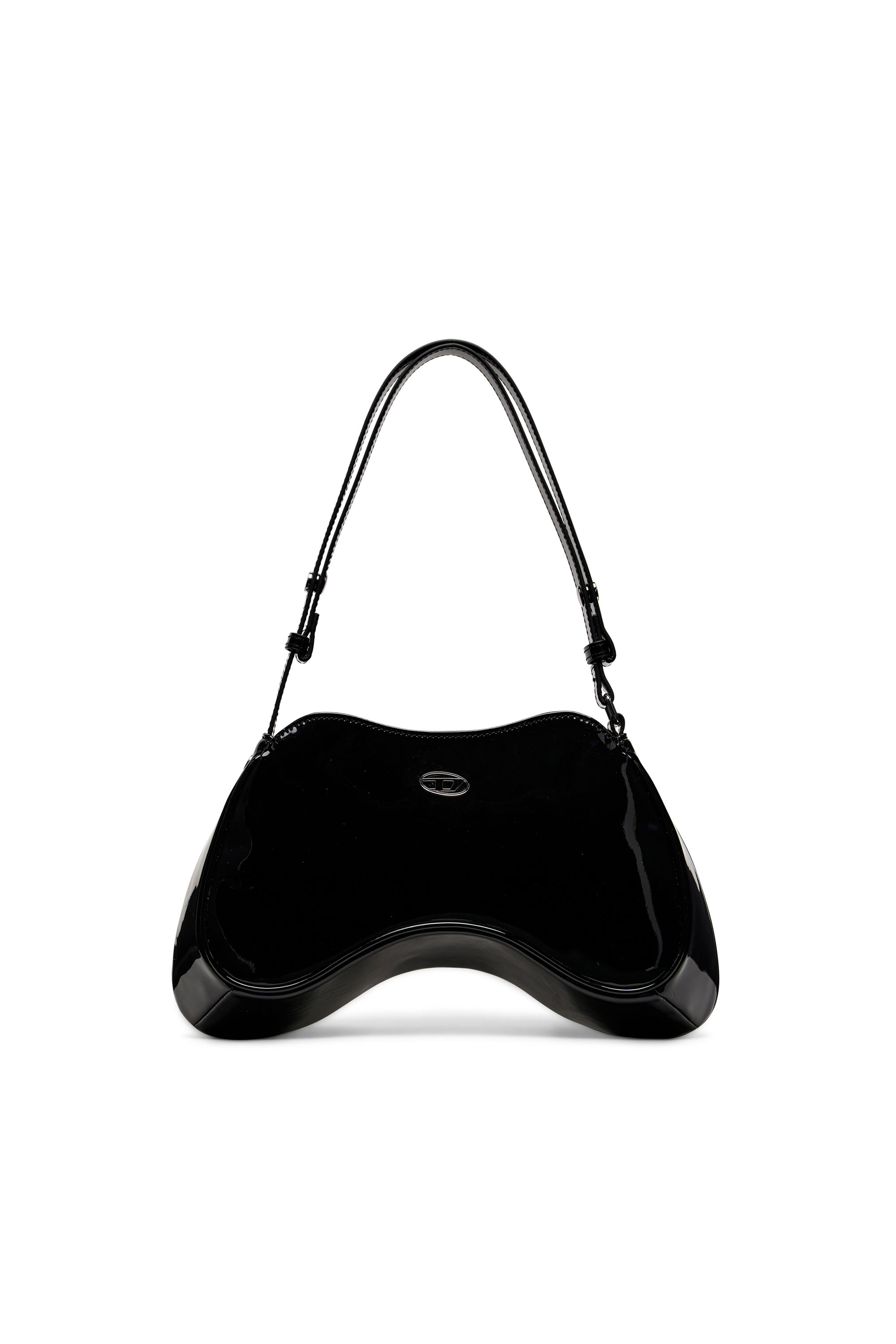 Diesel - PLAY SHOULDER, Female Play-Glossy shoulder bag in Black - Image 1