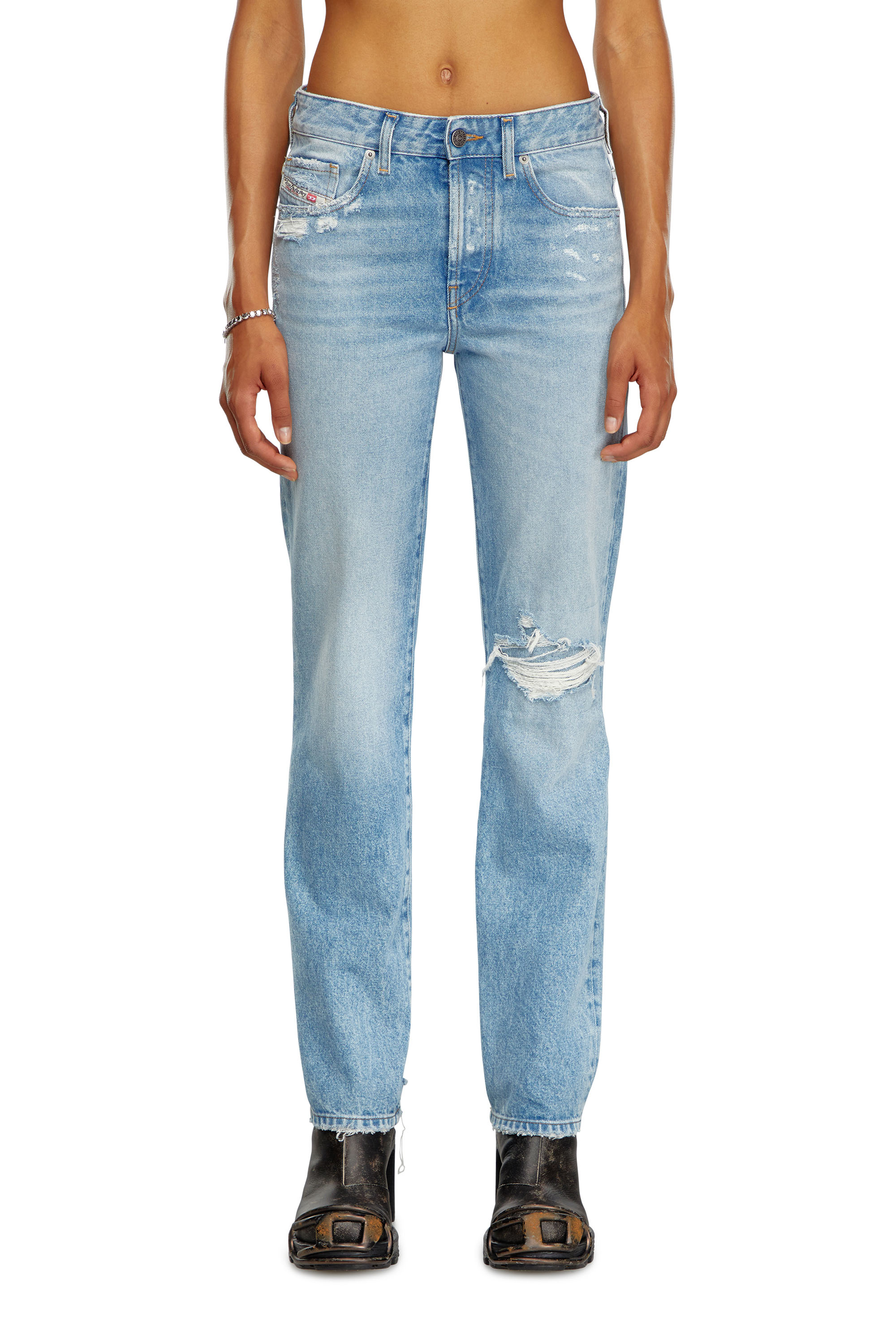 Diesel - Regular Jeans 1989 D-Mine 09J80 Femme, Bleu Clair - Image 1