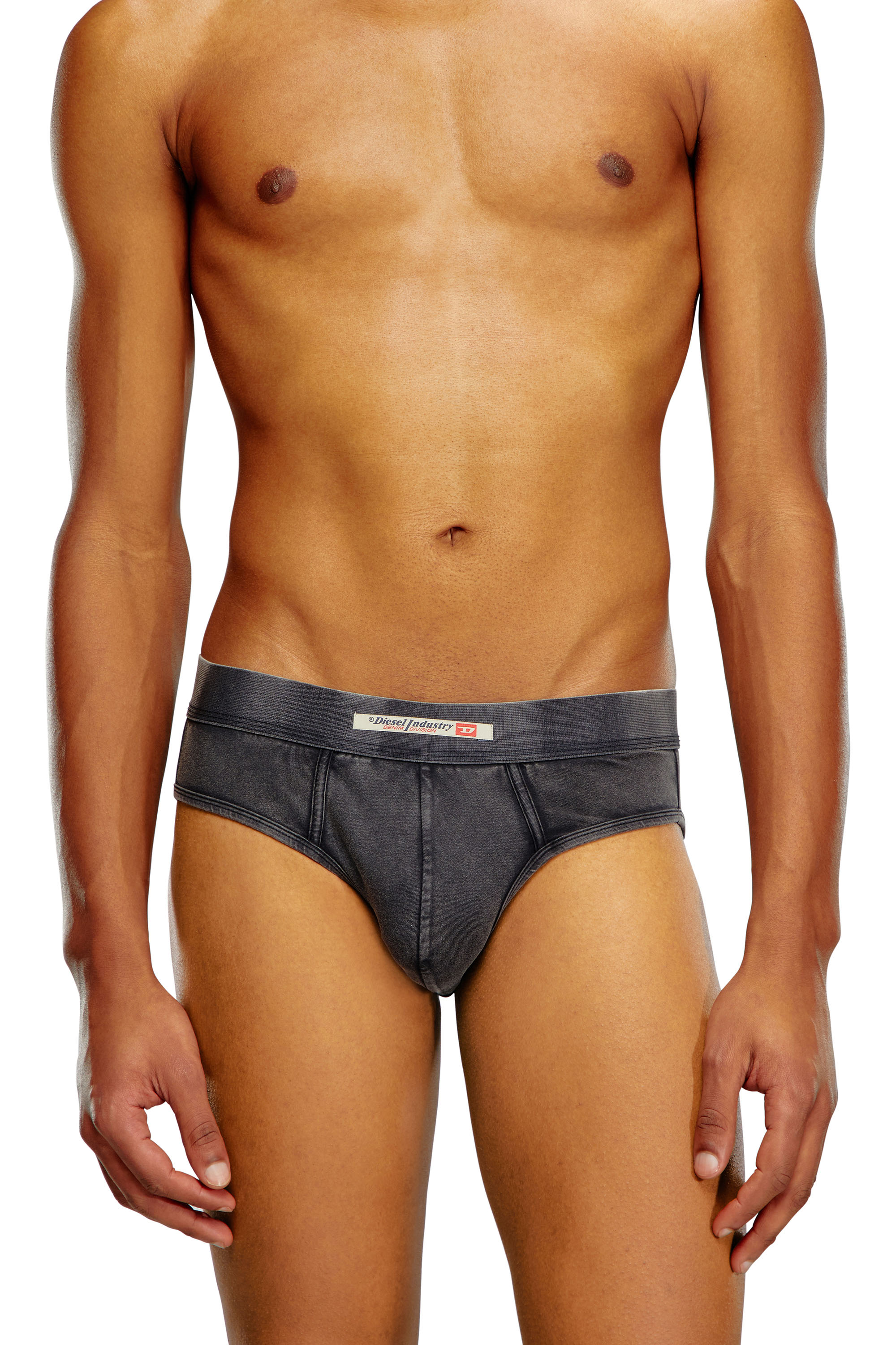 Diesel - UMBR-ANDRE-H, Male's Briefs in denim-effect cotton in Black - 2