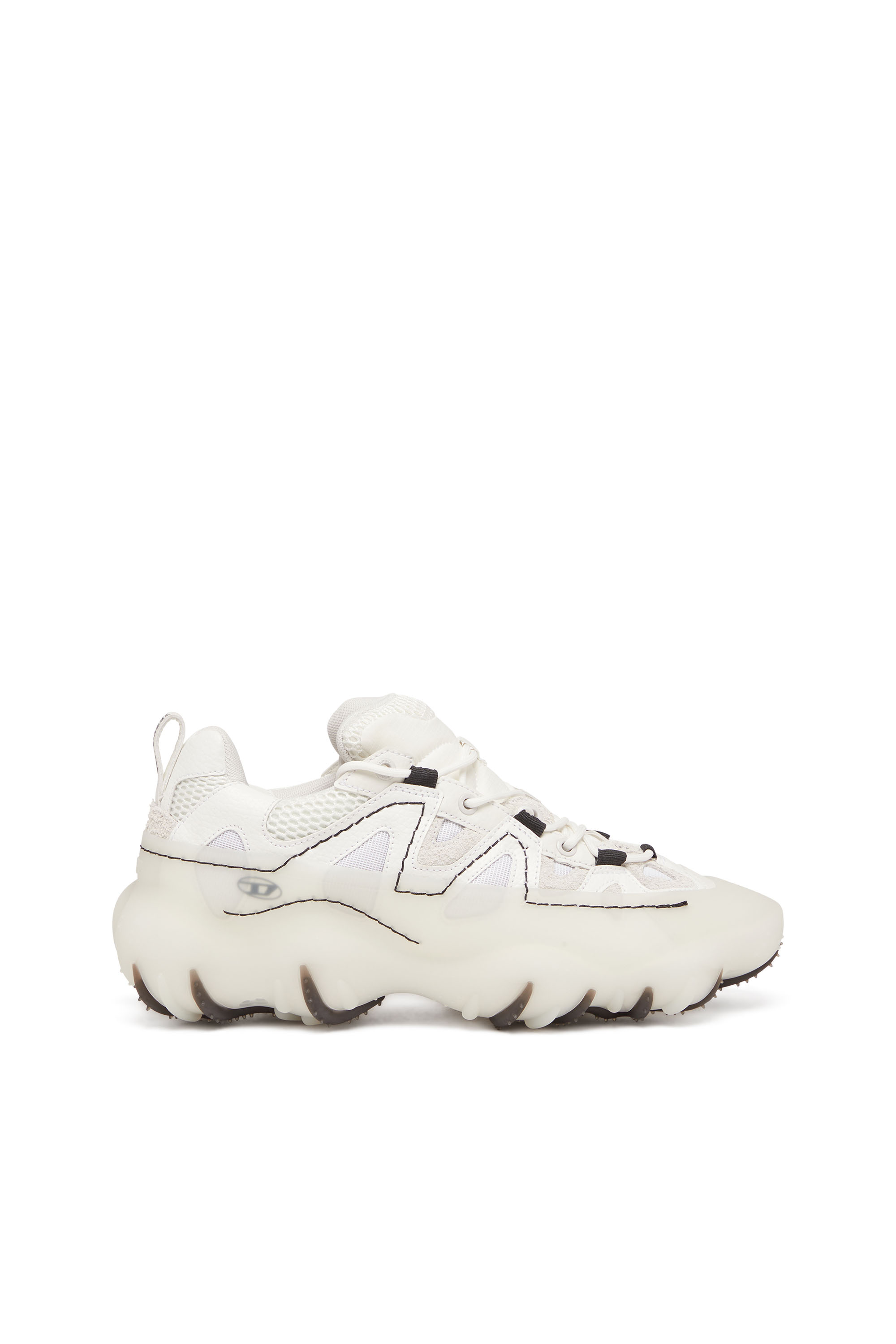 Diesel - S-PROTOTYPE P1, Male S-Prototype P1-Low-top sneakers with rubber overlay in White - Image 1