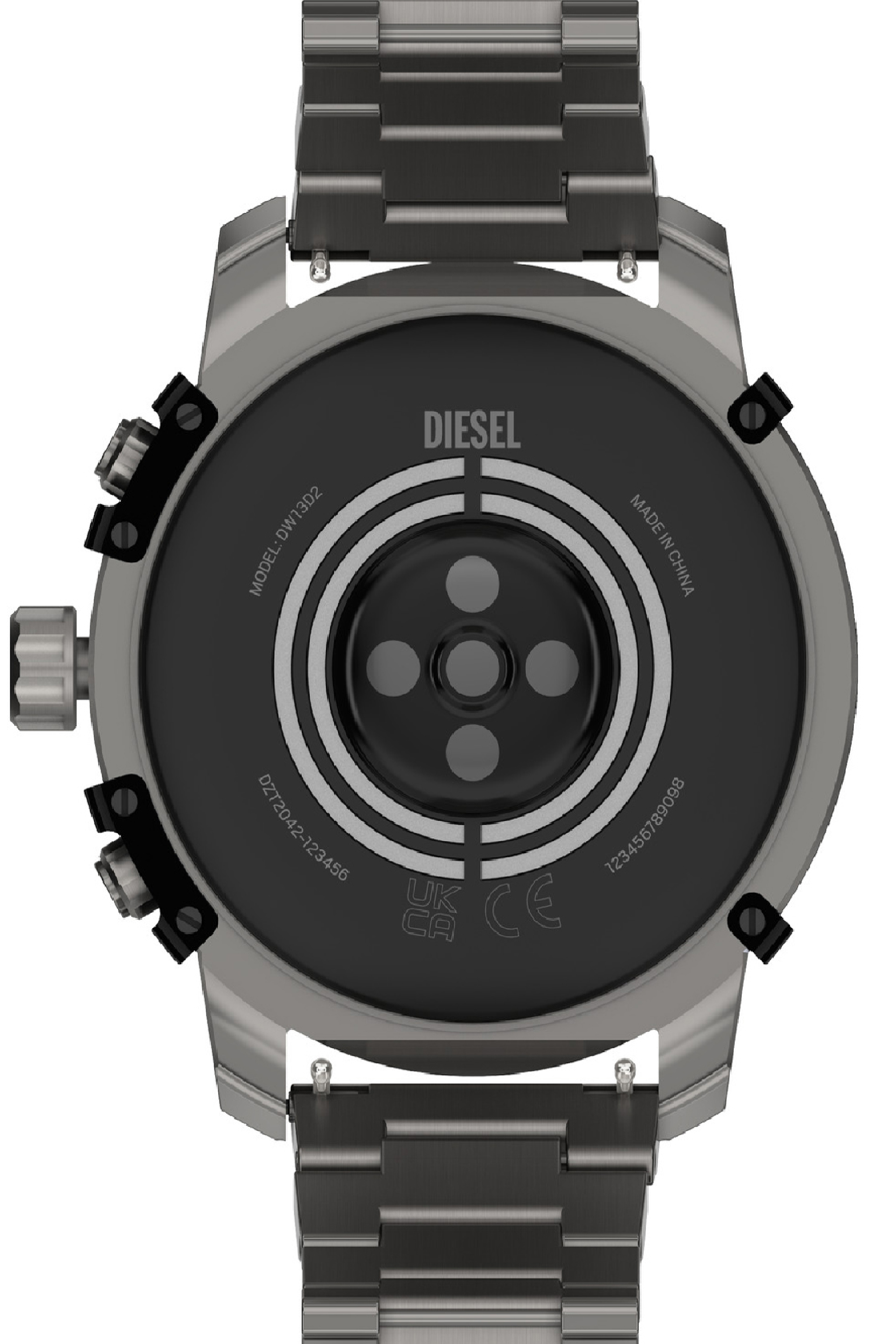 Diesel - DZT2042, Male Griffed stainless steel smartwatch in Grey - Image 4