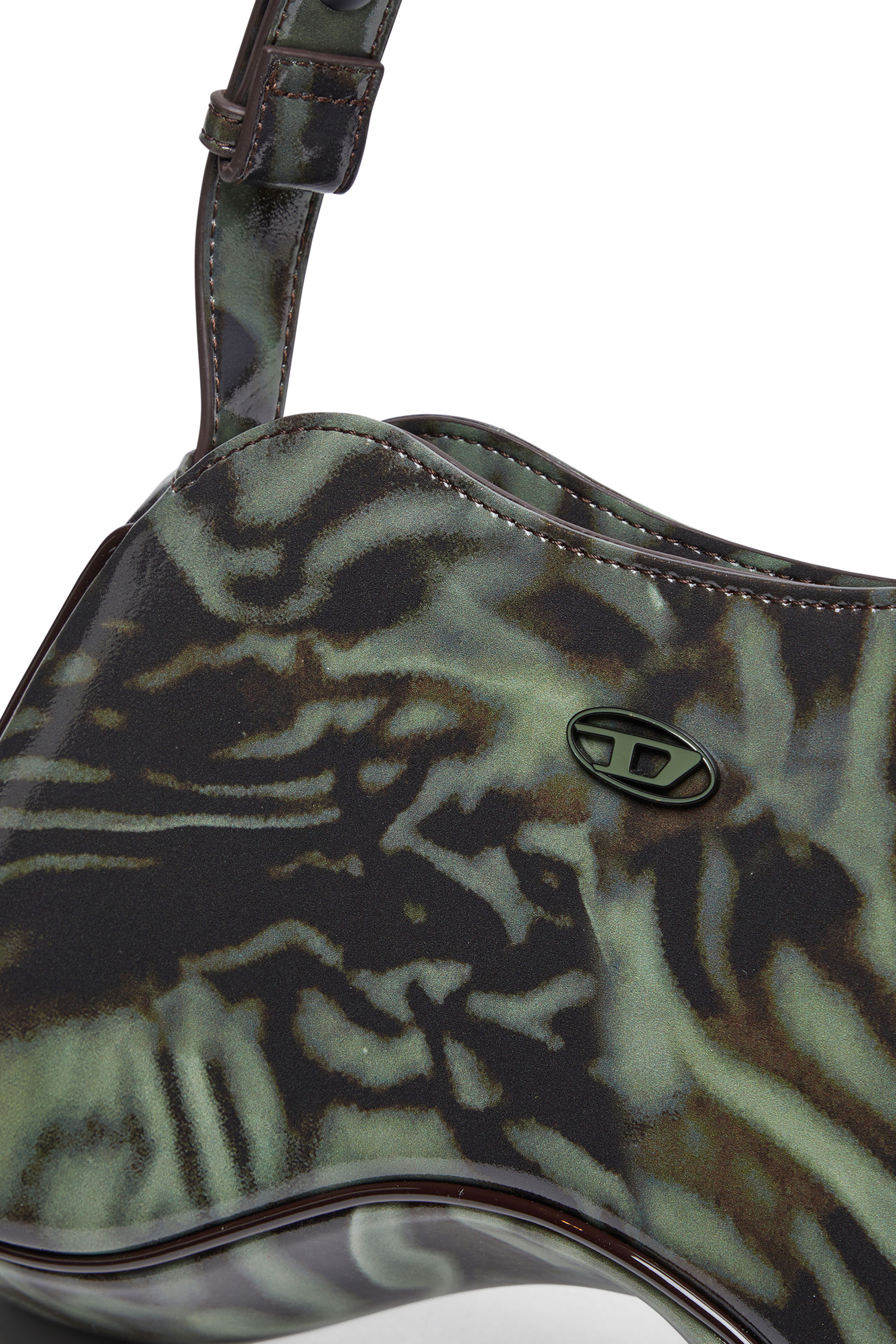 Diesel - PLAY SHOULDER, Female Play-Shoulder bag in printed glossy PU in Multicolor - Image 5