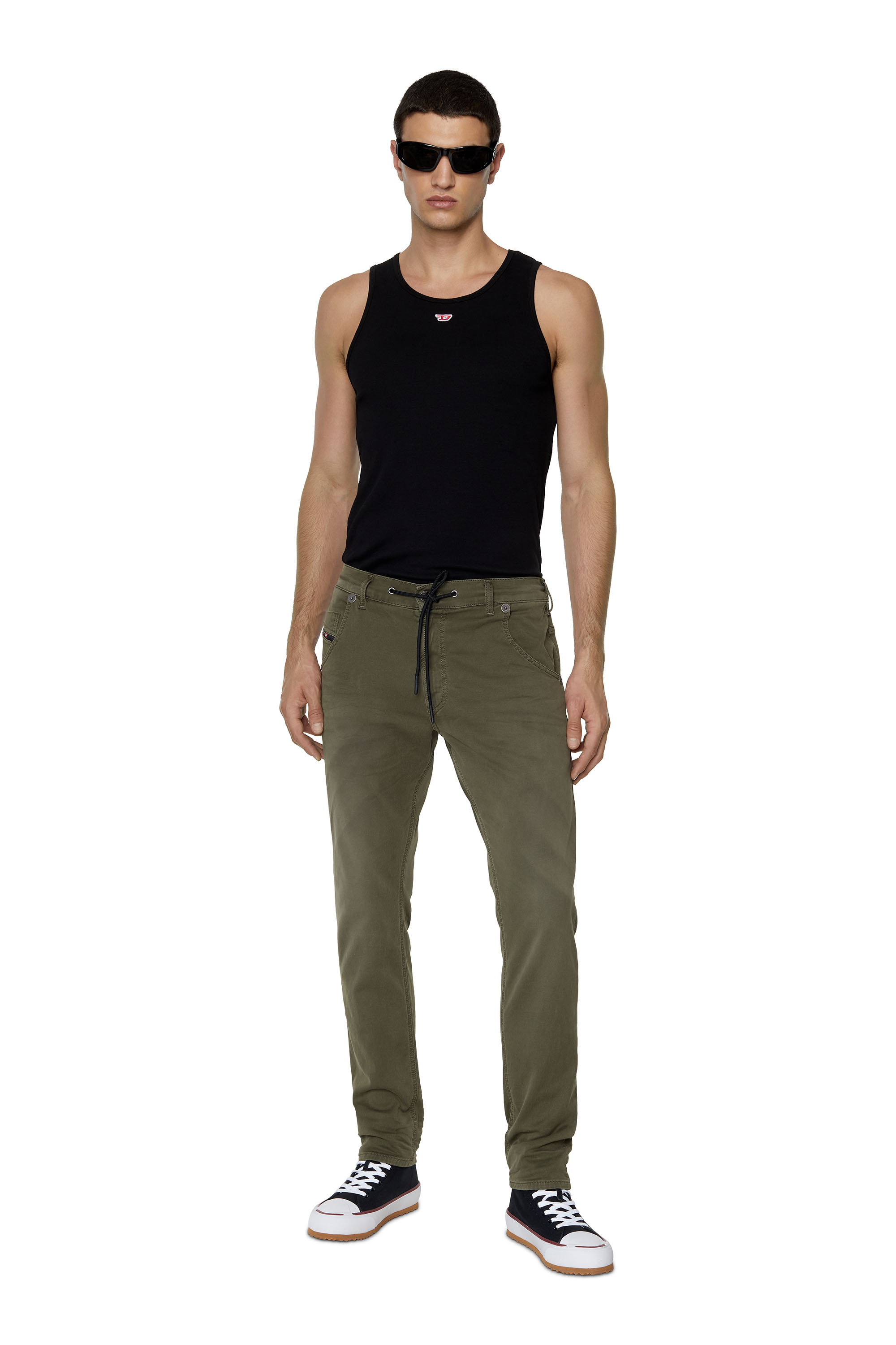 Diesel - Male Tapered 2030 D-Krooley Joggjeans® 0670M, Military Green - Image 1